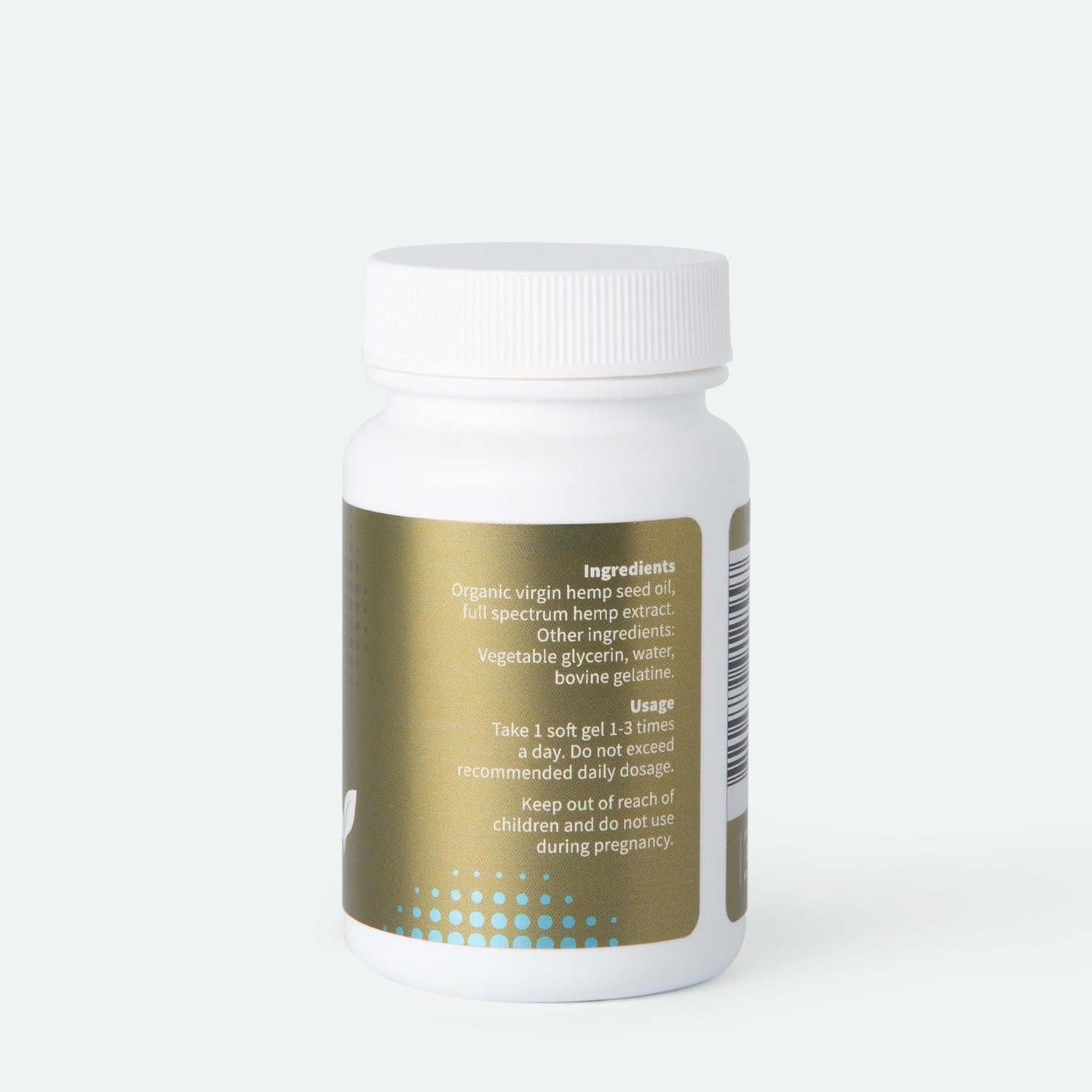 Flacone di capsule CBD, 10 mg, Full Spectrum.