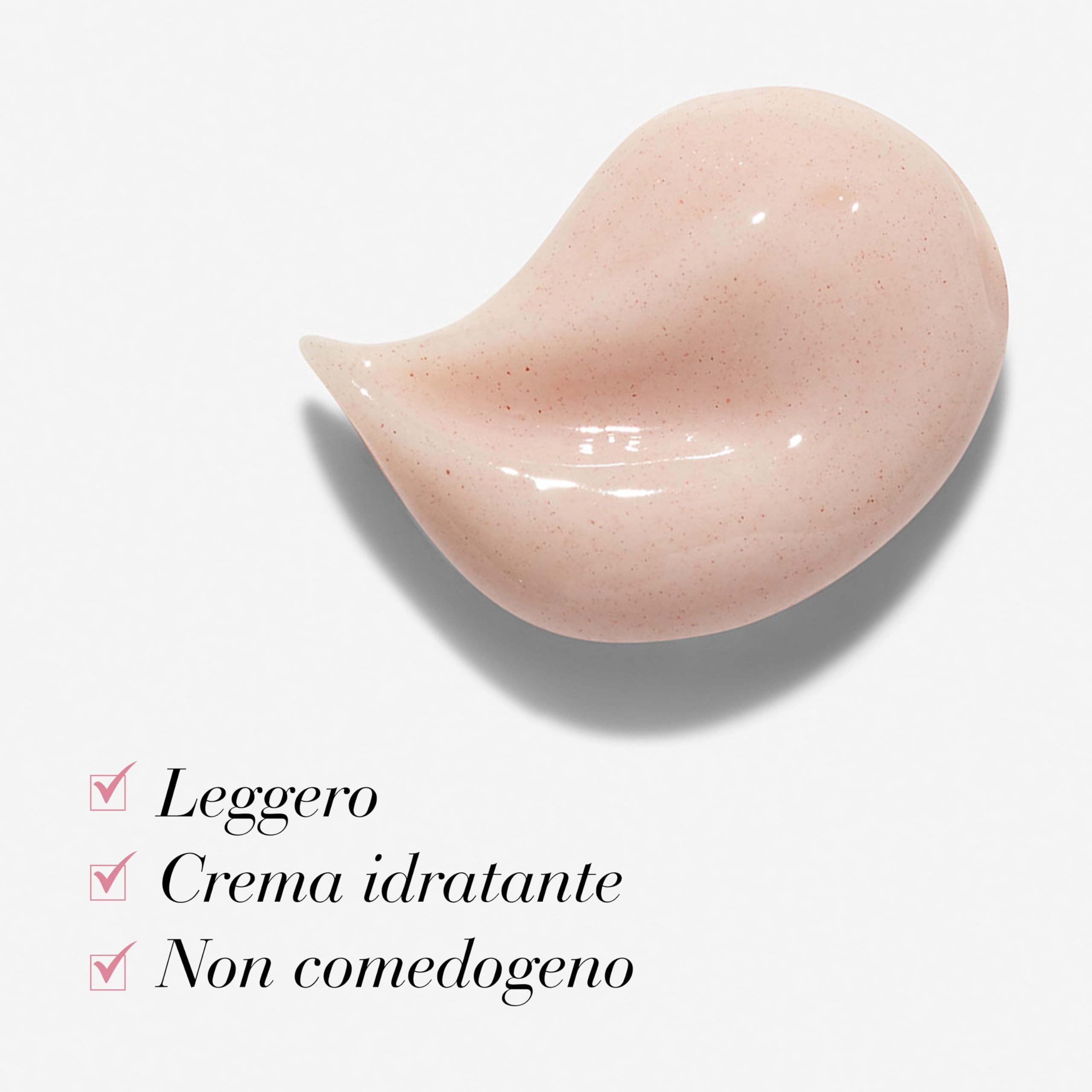 Goccia di crema. Testo: Leggero, Crema idratante, Non comedogeno.