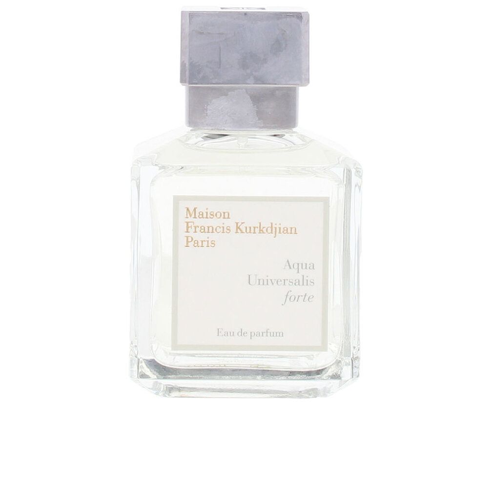 Flacone quadrato in vetro con Maison Francis Kurkdjian Paris Aqua Universalis forte Eau de Parfum.