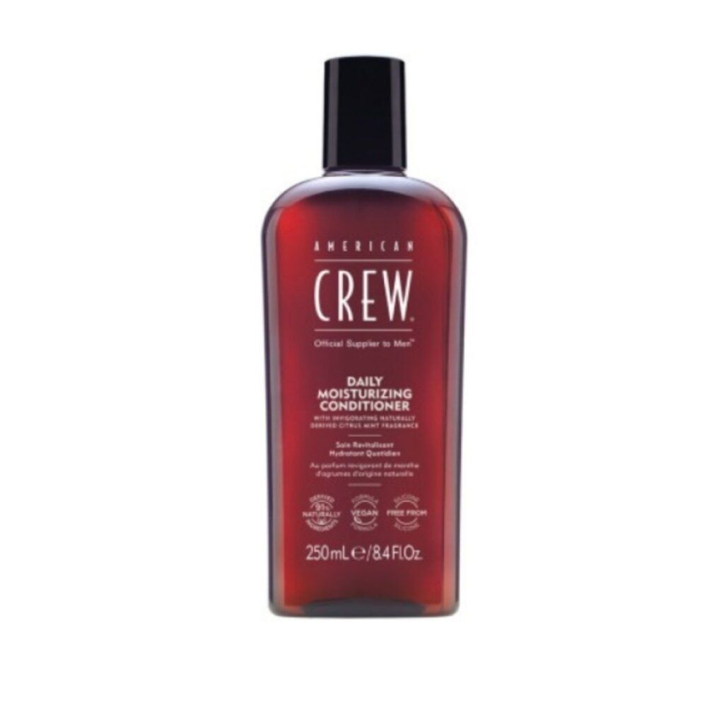 American Crew Daily Moisturizing Conditioner in bottiglia rossa, 250ml.