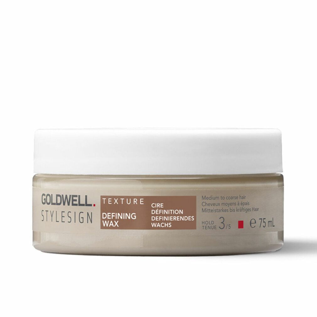 Vasetto Goldwell Stylesign Texture Defining Wax. Testo: TEXTURE DEFINING WAX. Tenuta: 3/5.