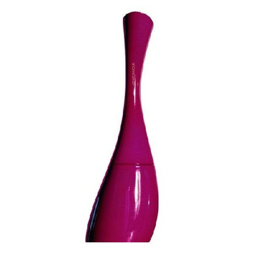 Flacone rosa Kenzo Amour Edp Spray. Forma curva, collo alto. Marchio sul flacone.