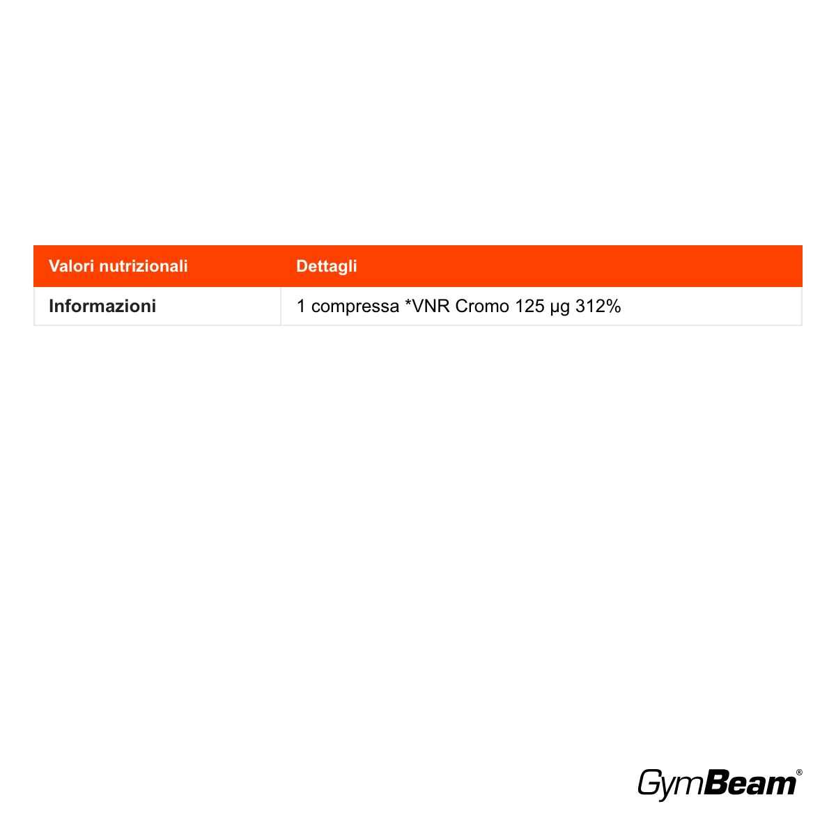 GymBeam Cromo Picolinato integratore alimentare vegano