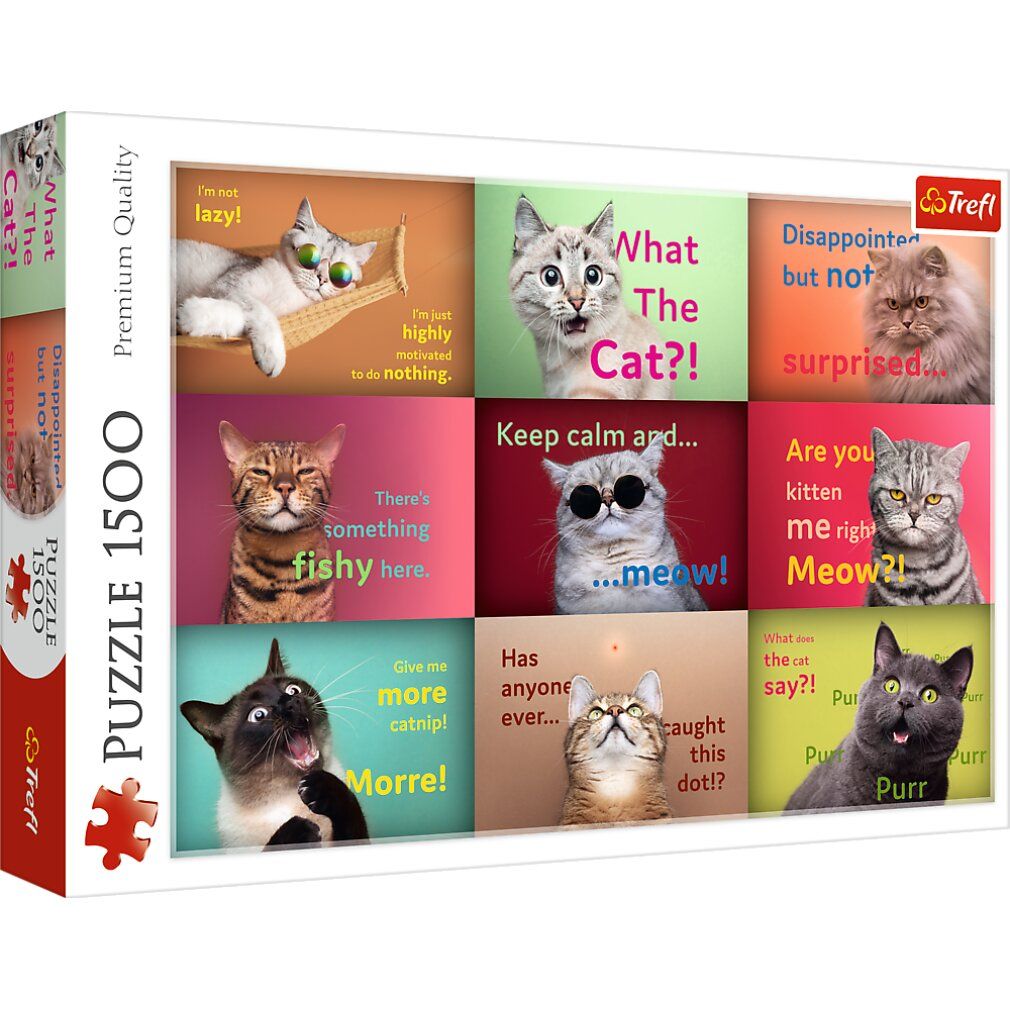 Puzzle trefl espressioni di gatti divertenti 1500 pezzi