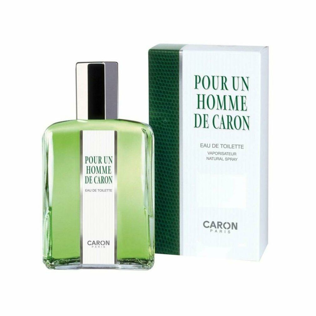 Spray Eau de Toilette e confezione. Liquido verde in bottiglia quadrata. Etichetta bianca. Confezione con testo e logo.