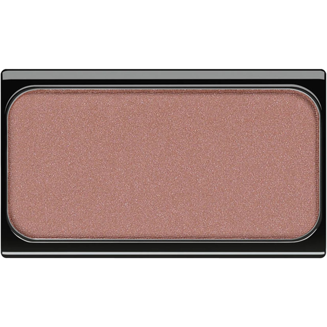 Fard Artdeco. Forma rettangolare, tonalità rosata in un contenitore nero.