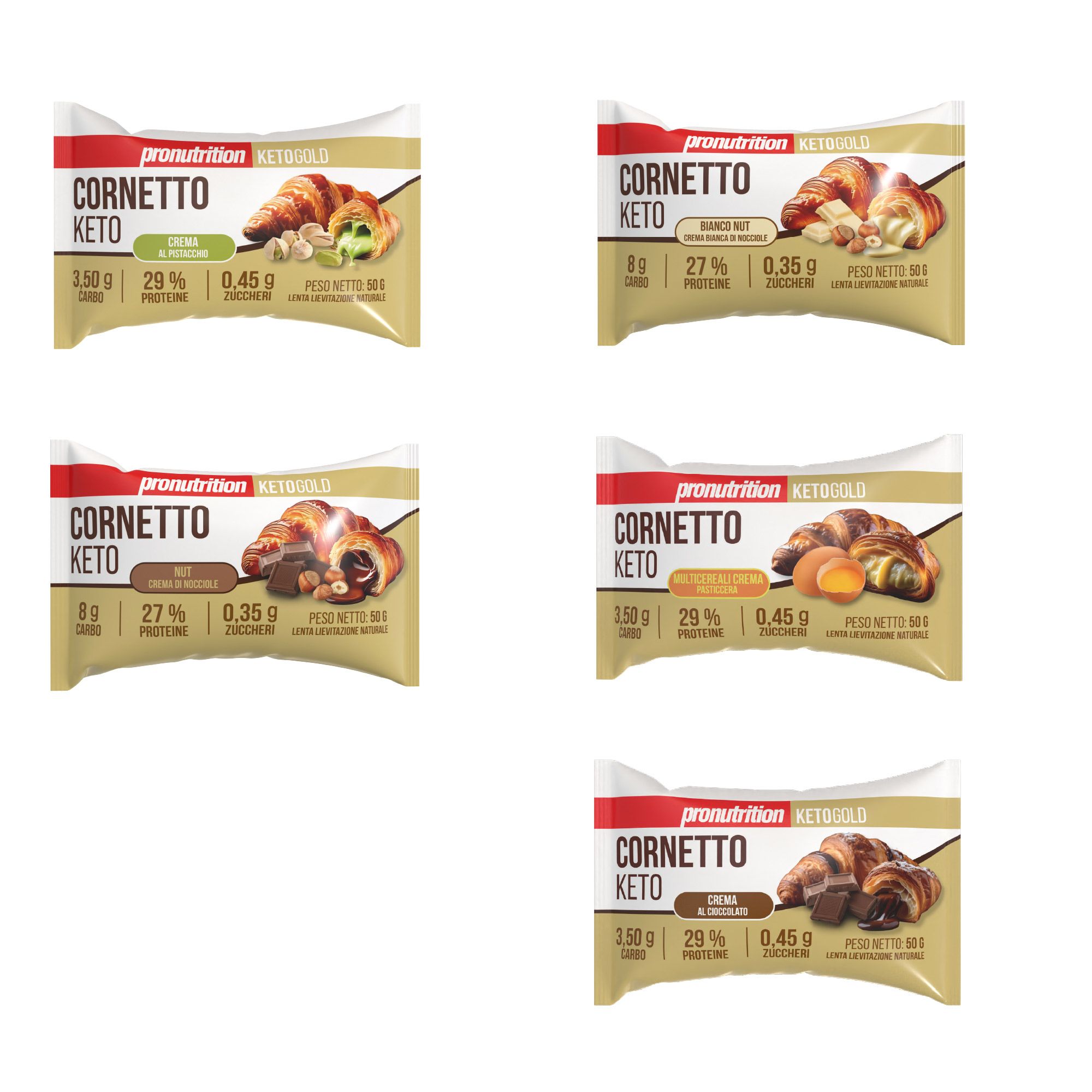 Pronutrition Cornetto keto (10 pezzi x 50 gr, Gusti misti)