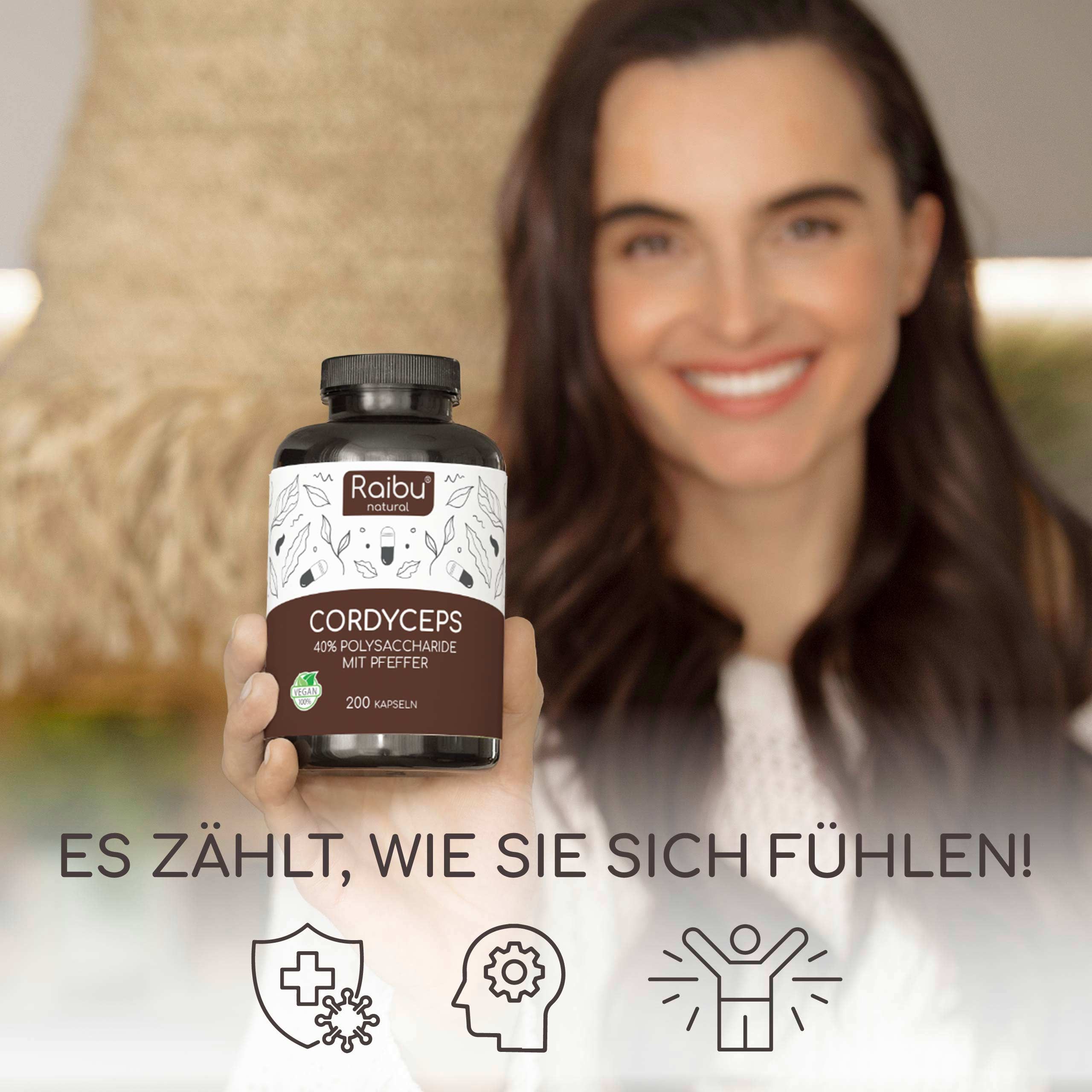 Cordyceps Capsule 700 mg Alto Dosaggio - RAIBU