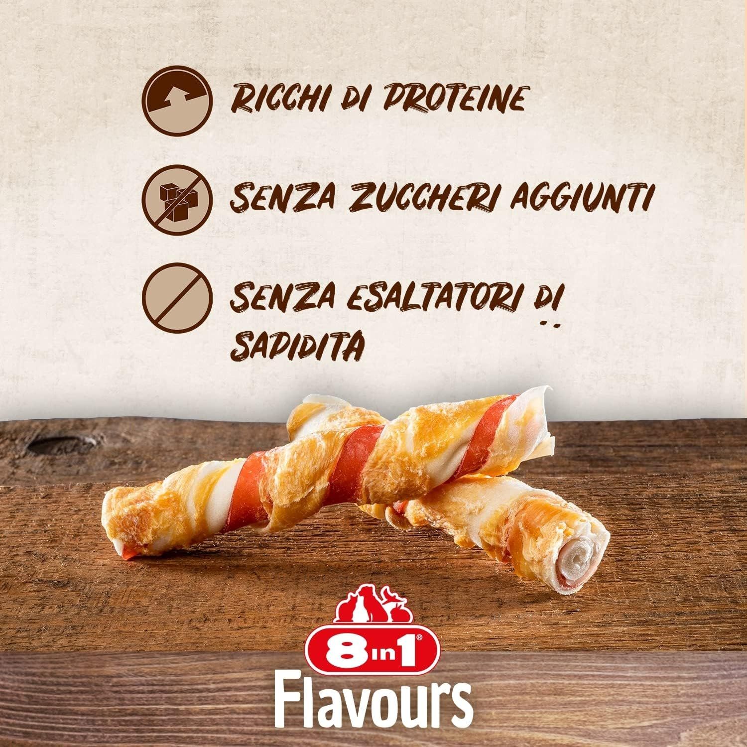 8in1 Triple Flavour Rolls Bastoncini da Masticare per Cani