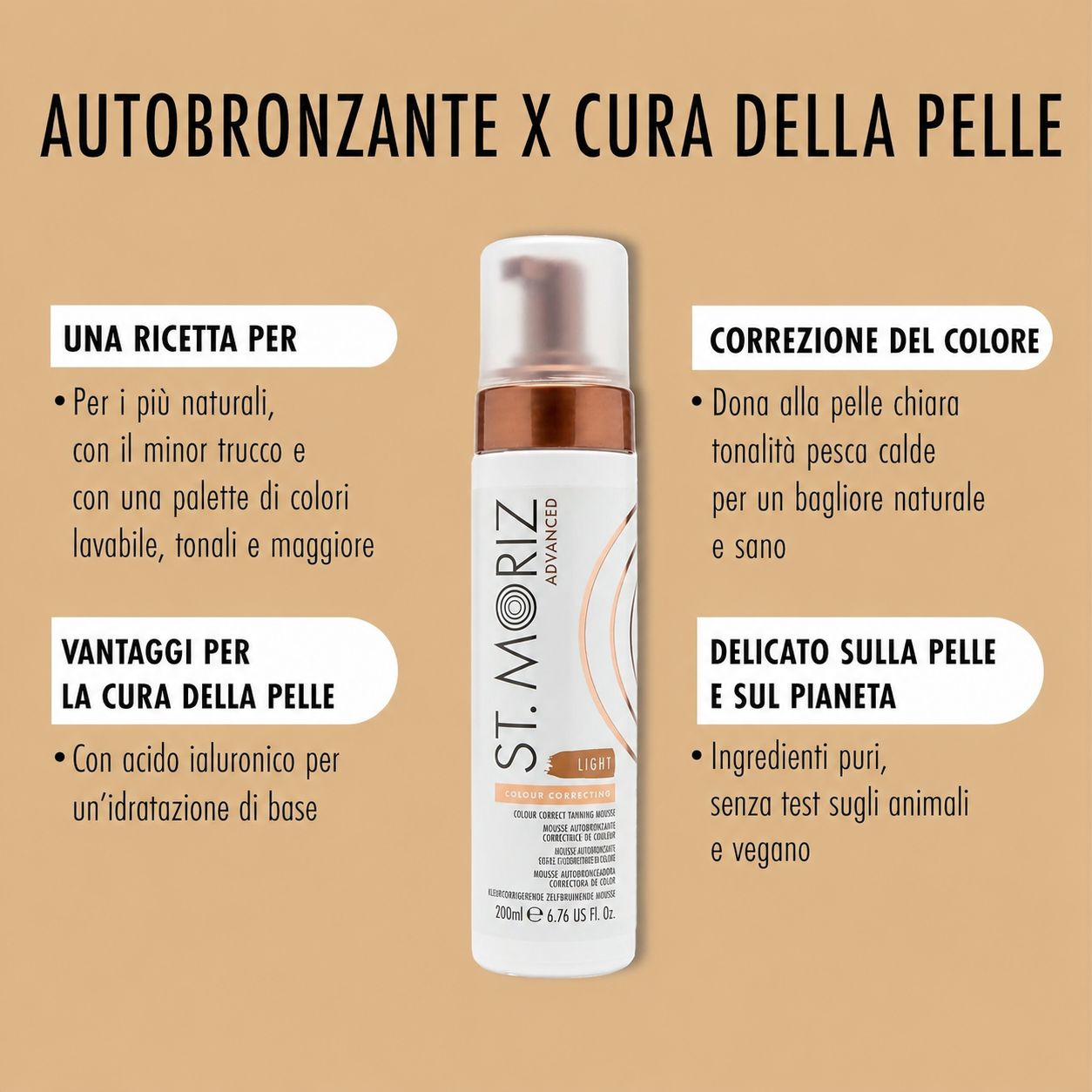 Confronto. Donna in completo blu. A sinistra: Prima. A destra: Dopo, pelle abbronzata.
