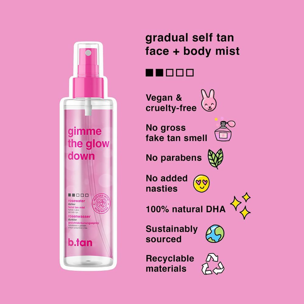 Sfondo rosa con informazioni sul prodotto. Testo: Vegano e cruelty-free, nessun cattivo odore, senza parabeni, 100% DHA naturale.