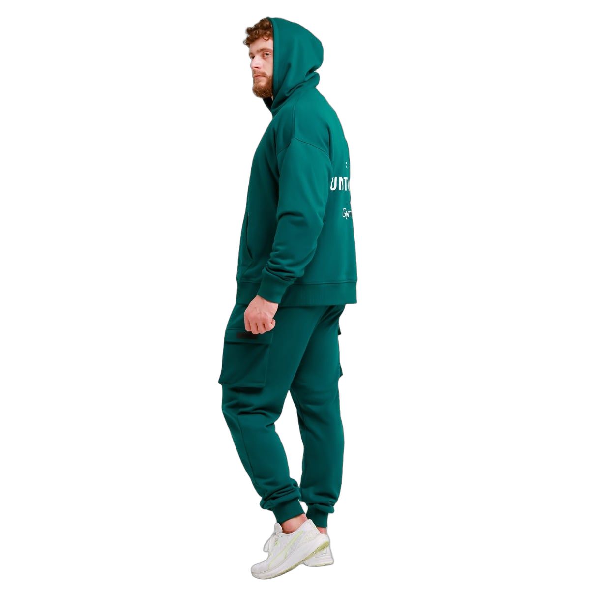 GymBeam Pantaloni sportivi uomo Utility regular cargo verdi con tasche