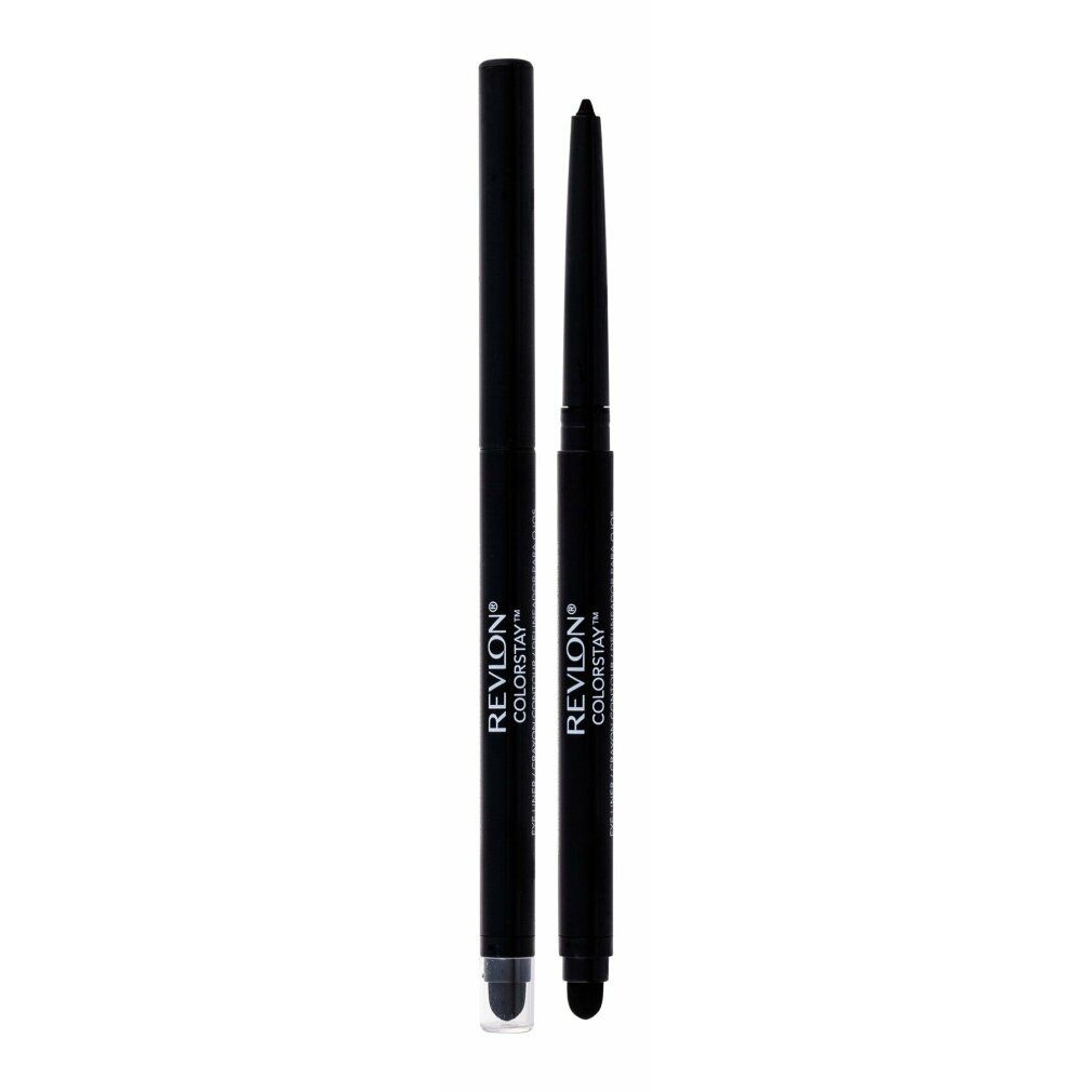 Eyeliner nero Revlon Colorstay, matita e cappuccio. Scritta: Revlon Colorstay.