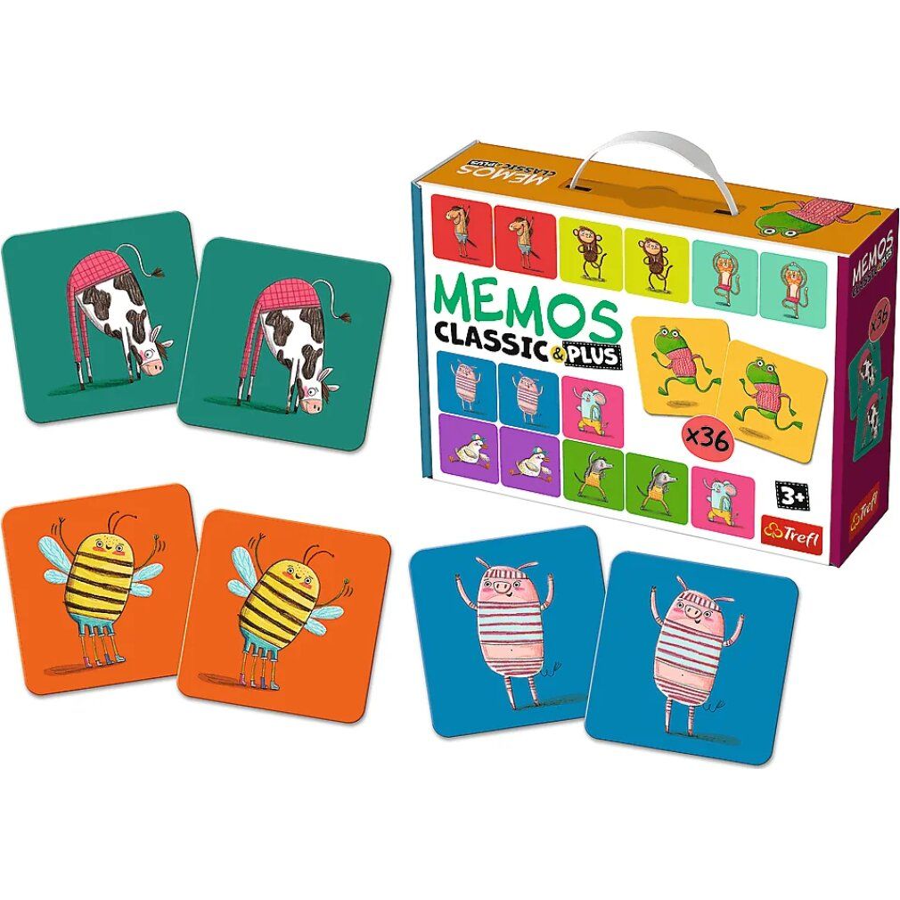 trefl Pexeso Classic&Plus Animals in Motion 3in1