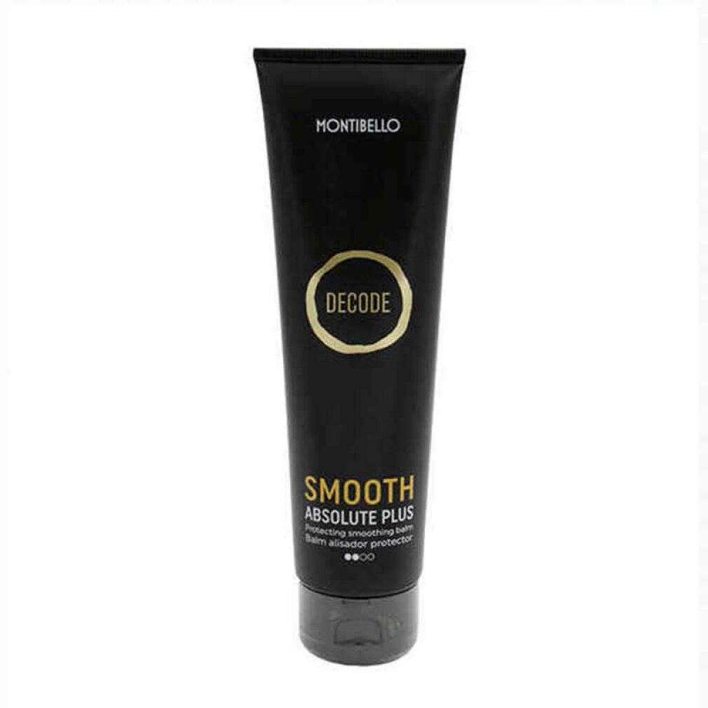 Tubo nero con nome del prodotto e del marchio. Cerchio dorato con "DECODE". "SMOOTH ABSOLUTE PLUS" in oro.