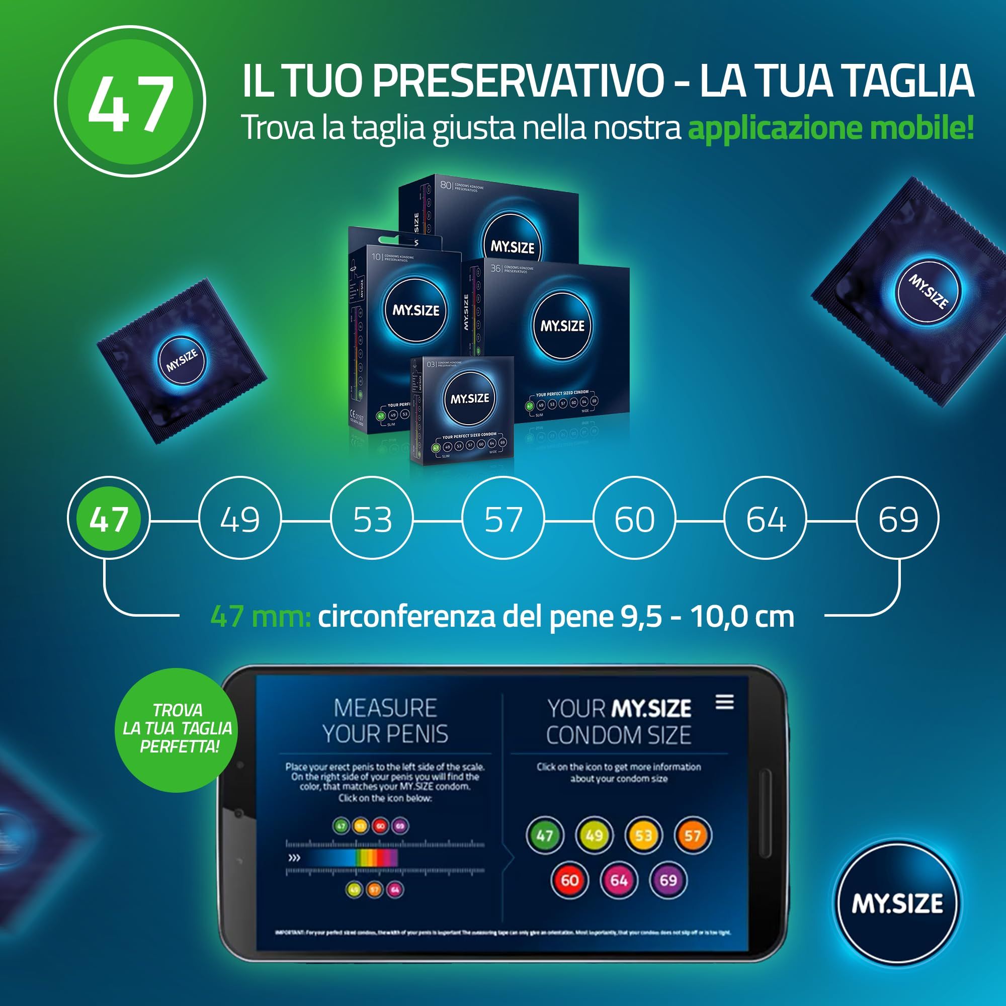 MY.SIZE Classic Preservativi Taglia 1 47mm