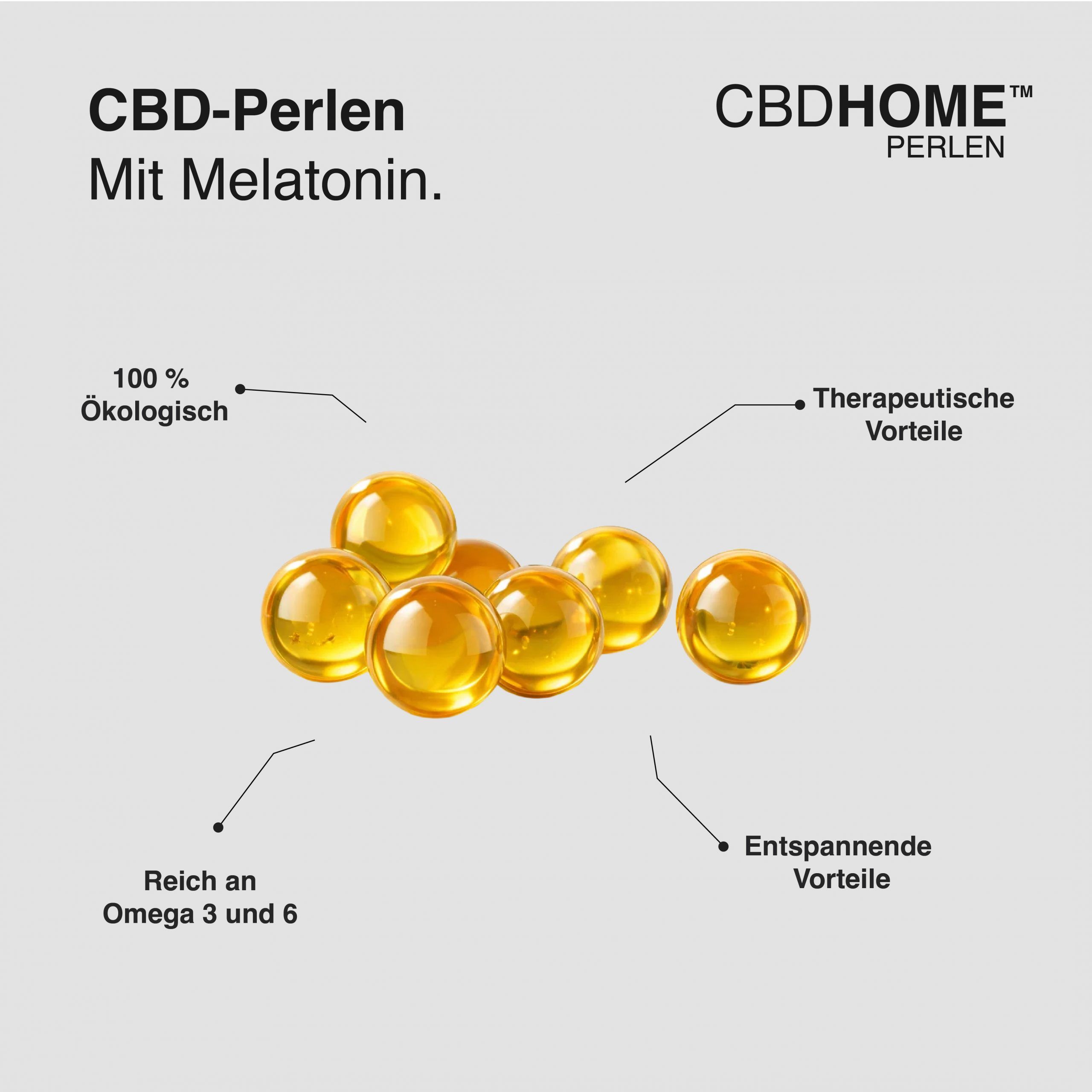 CBD HOME – Perle di olio di CBD con melatonina – 40% CBD
