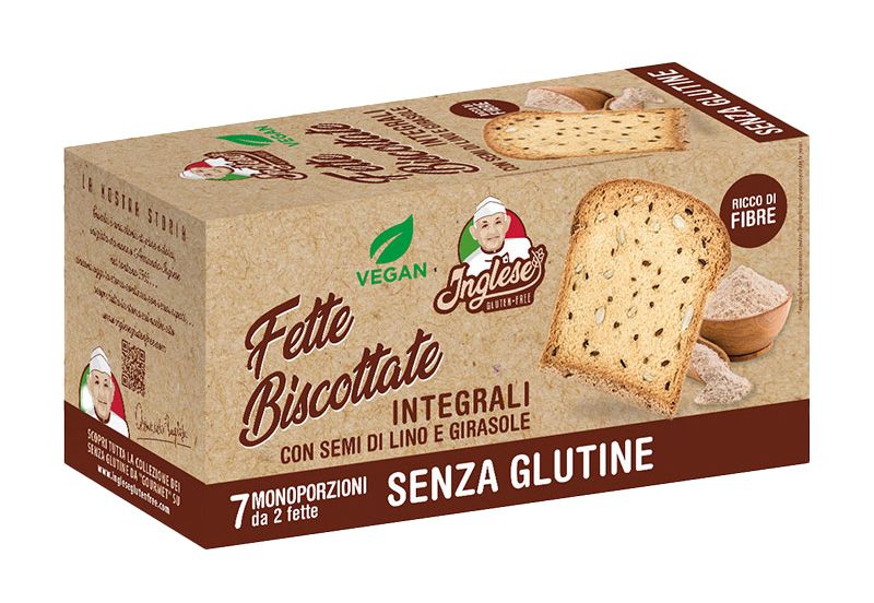 Fette Biscottate Integrali con Semi di Lino e Girasole - Inglese