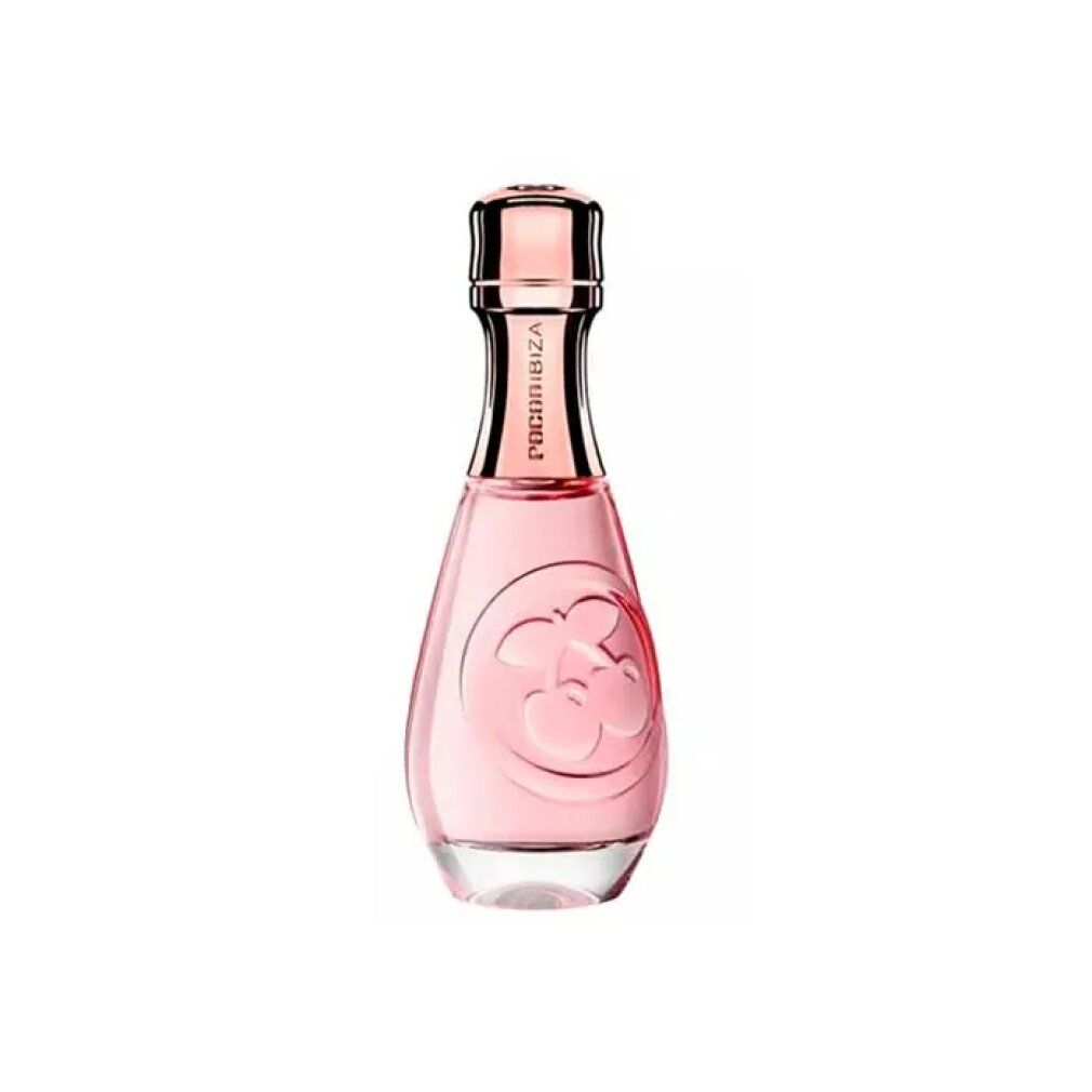 Flacone rosa con liquido rosa. Scritta "PACHA IBIZA".