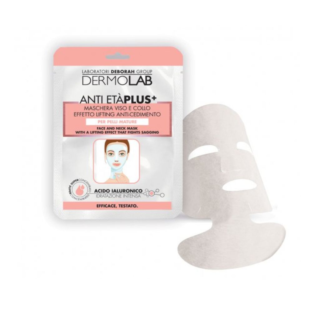 Dermolab Maschera Viso E Collo Antietà Plus In Tessuto Imbevuta