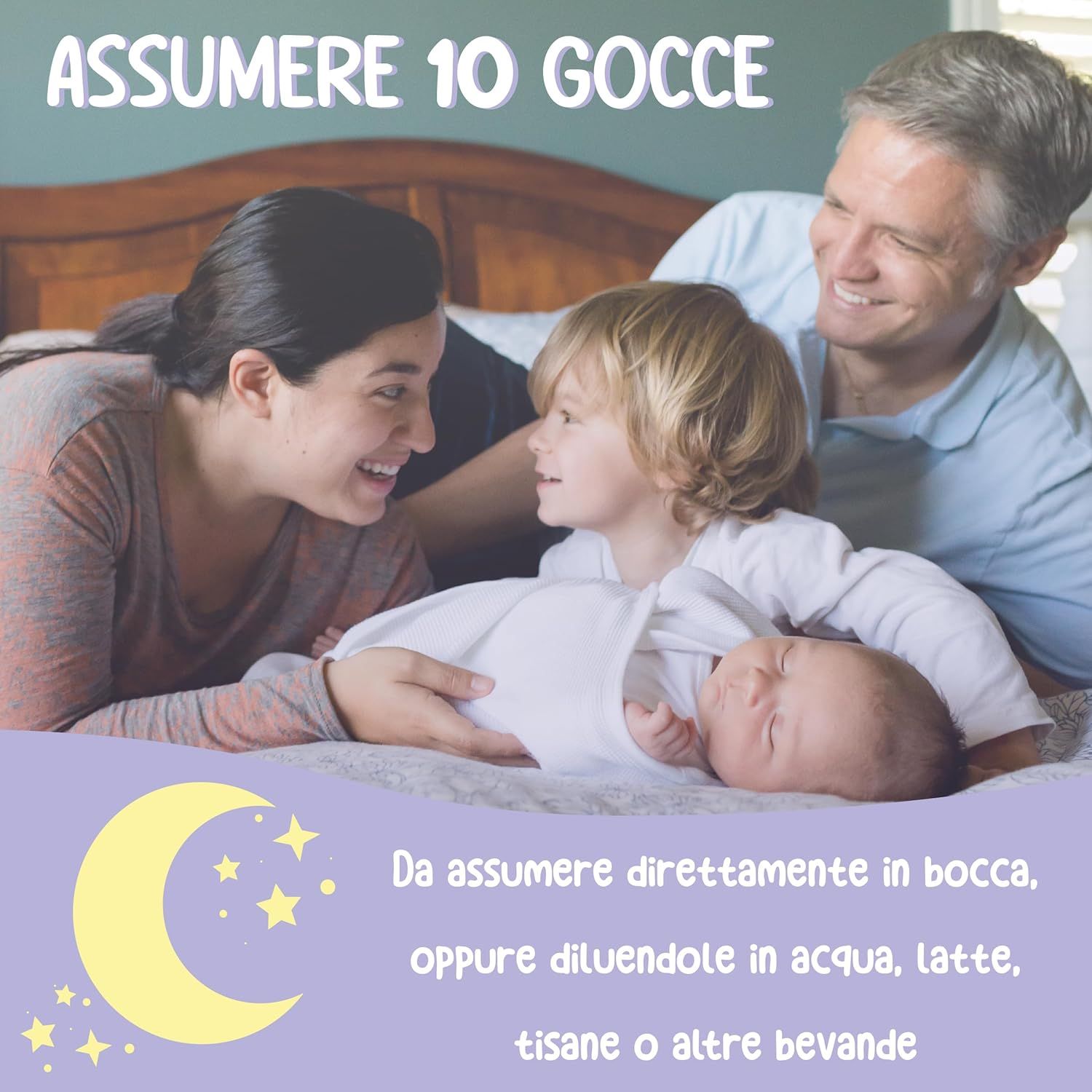 melatonina per bambini calmante Tripla Azione cammomilla e Melatonina per Dormire,ìliquida neonati