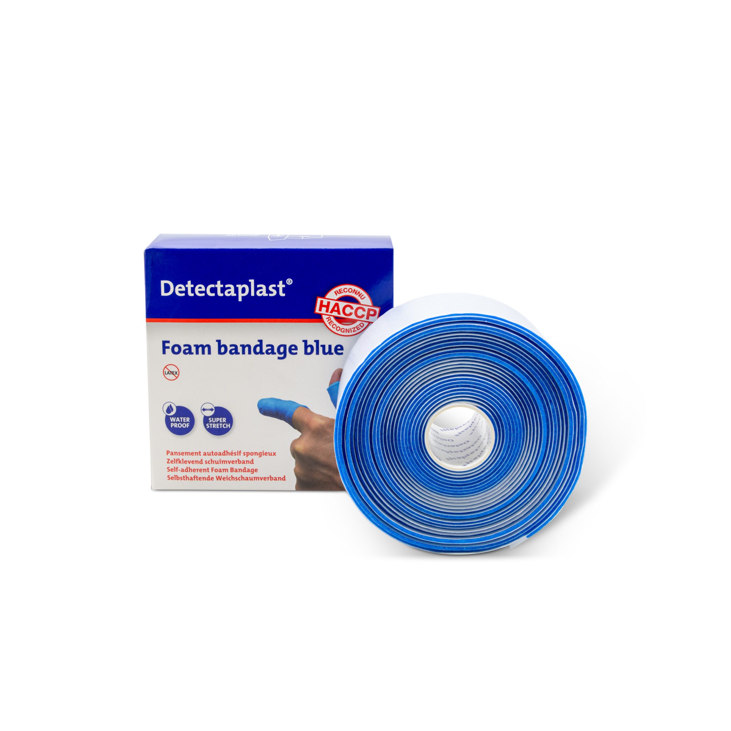 DETECTAPLAST BENDAGGIO COESIVO COLOR BLU PER HACCP