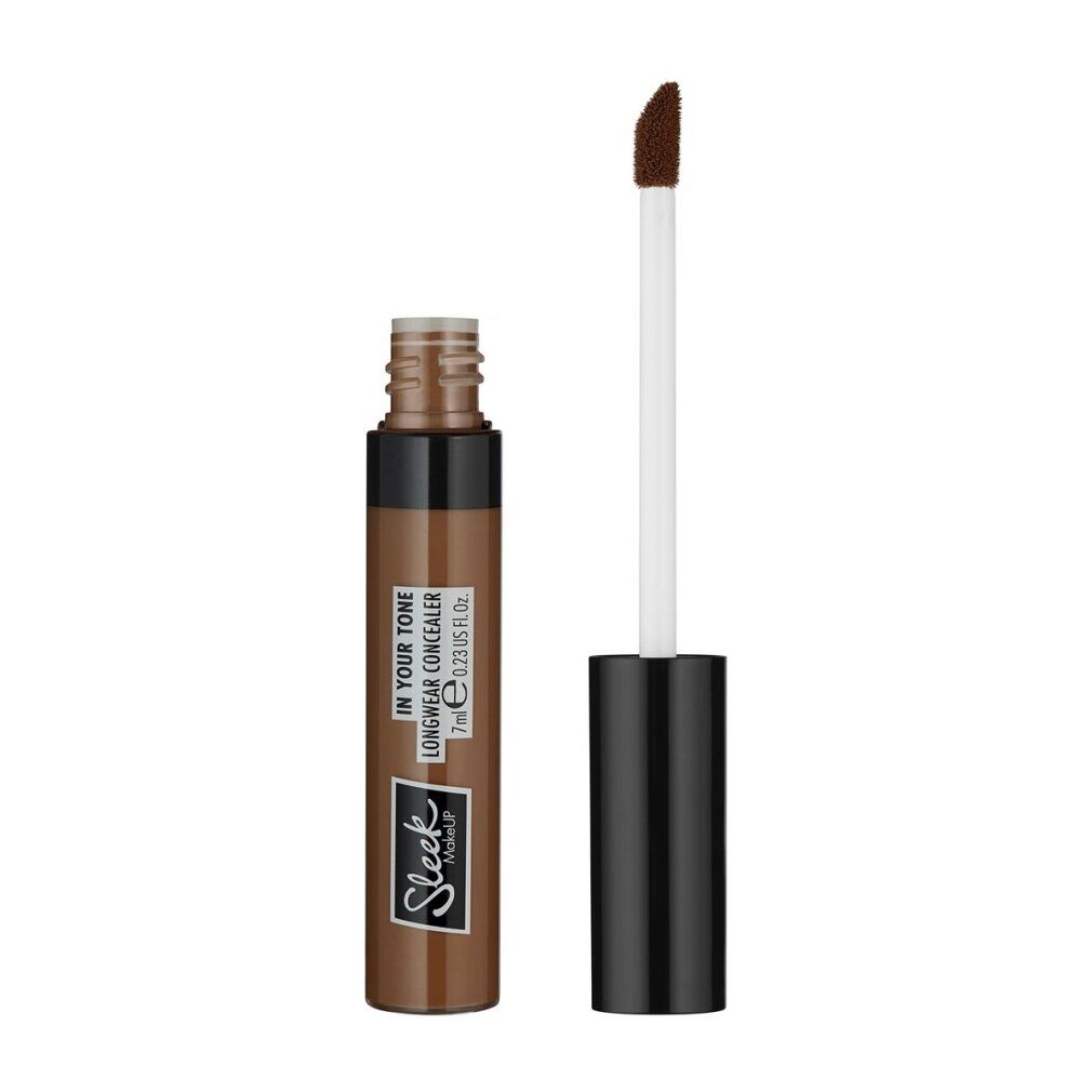 Correttore marrone con applicatore. Flacone con tappo nero e stelo bianco. Scritta: IN YOUR TONE LONGWEAR CONCEALER 7ml.