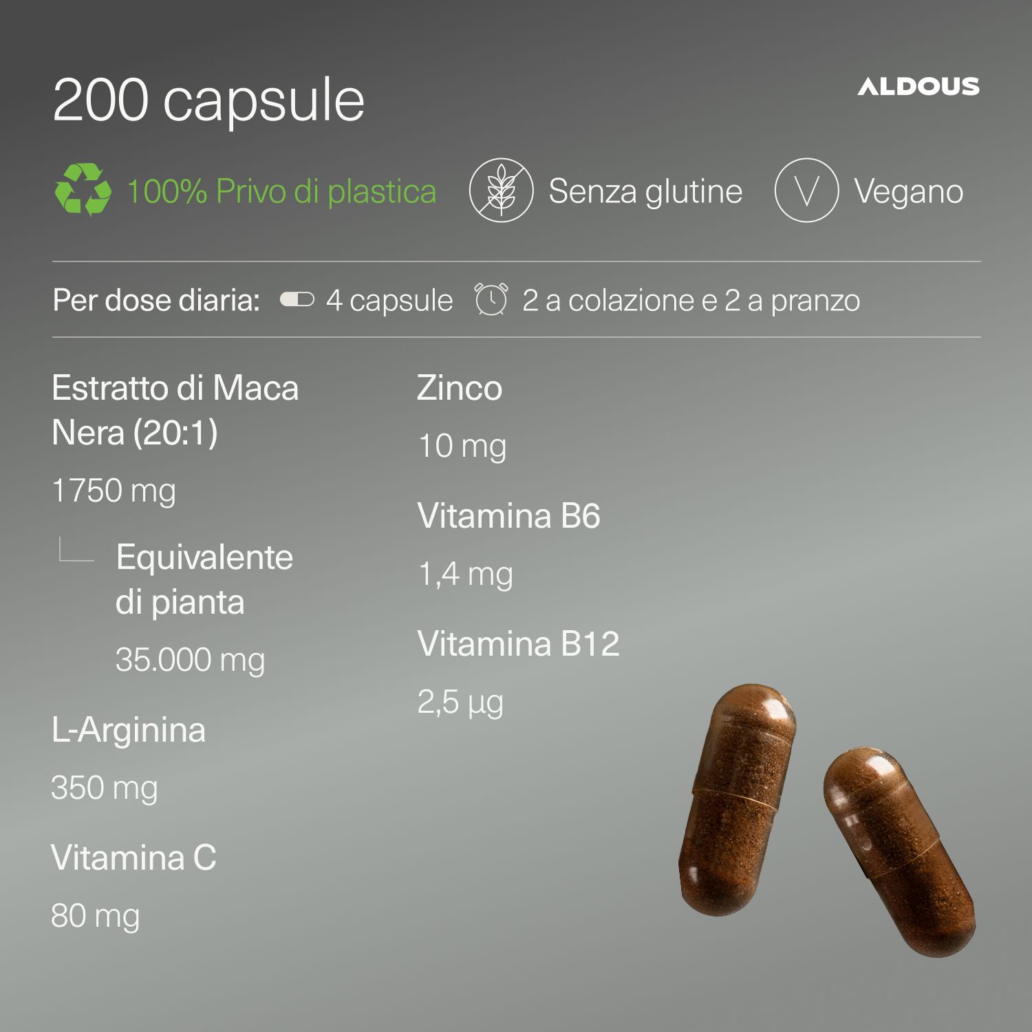 Aldous - Maca Nera - Energia, Vitalità