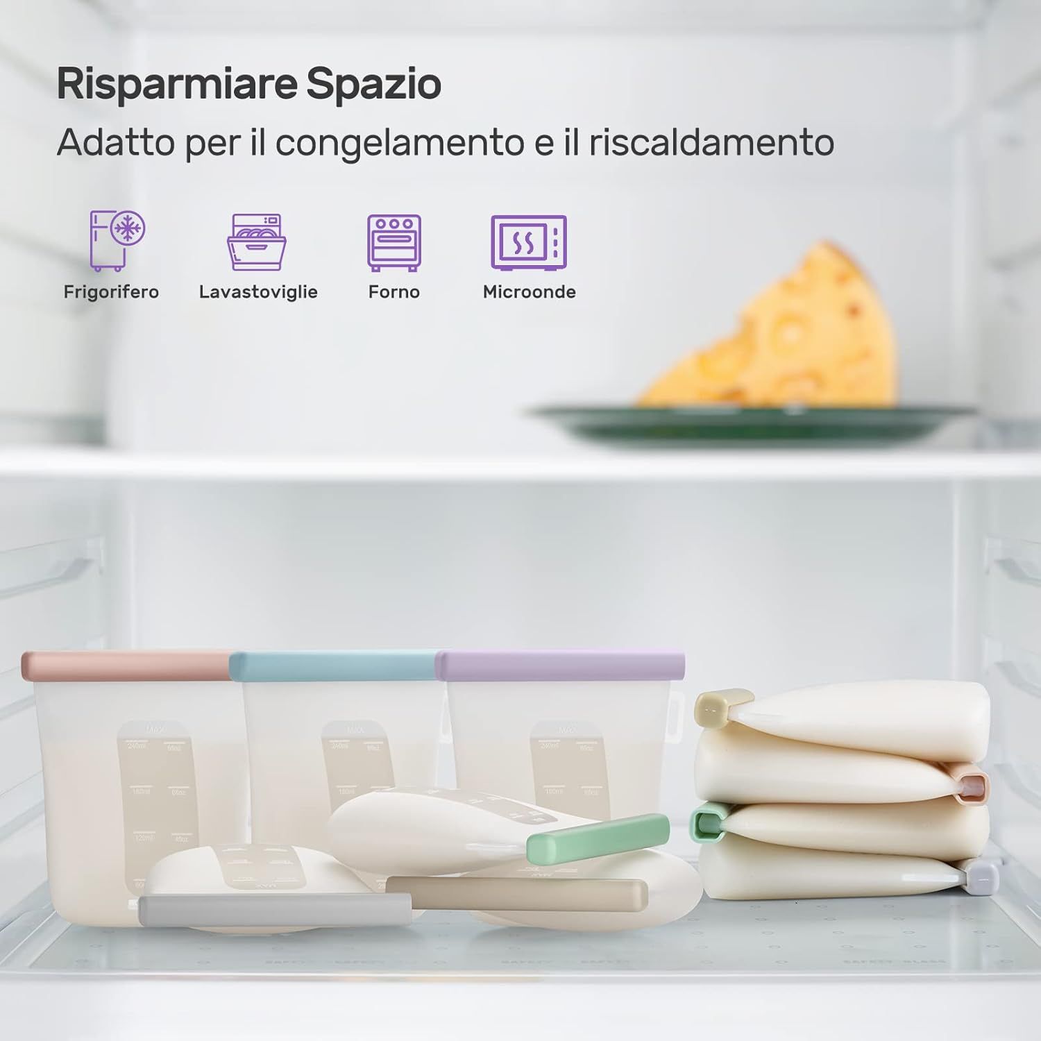 Nuliie Sacchetti Riutilizzabili per Latte Materno