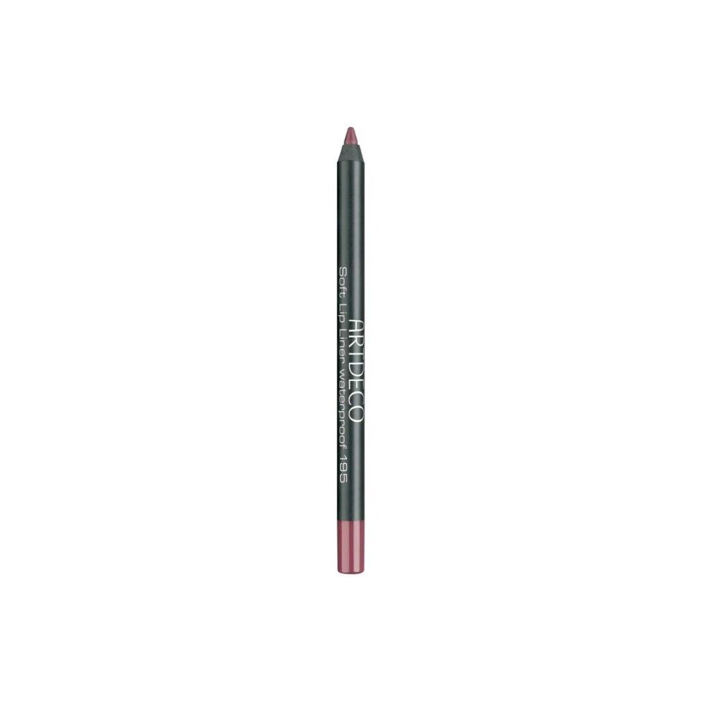 Matita labbra. Matita grigio scuro con estremità rosa. Scritta: Artdeco Soft Lip Liner Waterproof 185.
