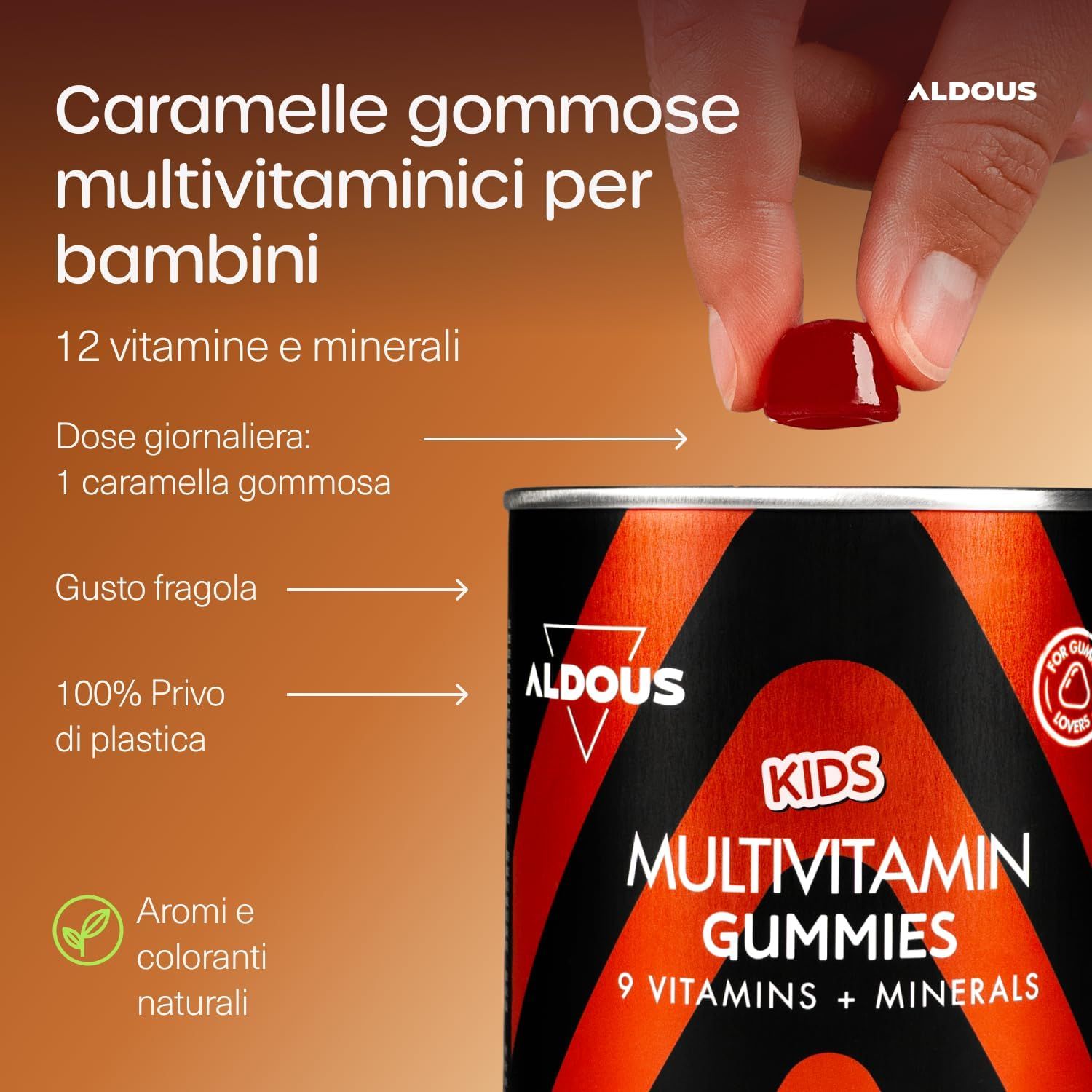 Aldous Gummies Multivitaminiche per Bambini