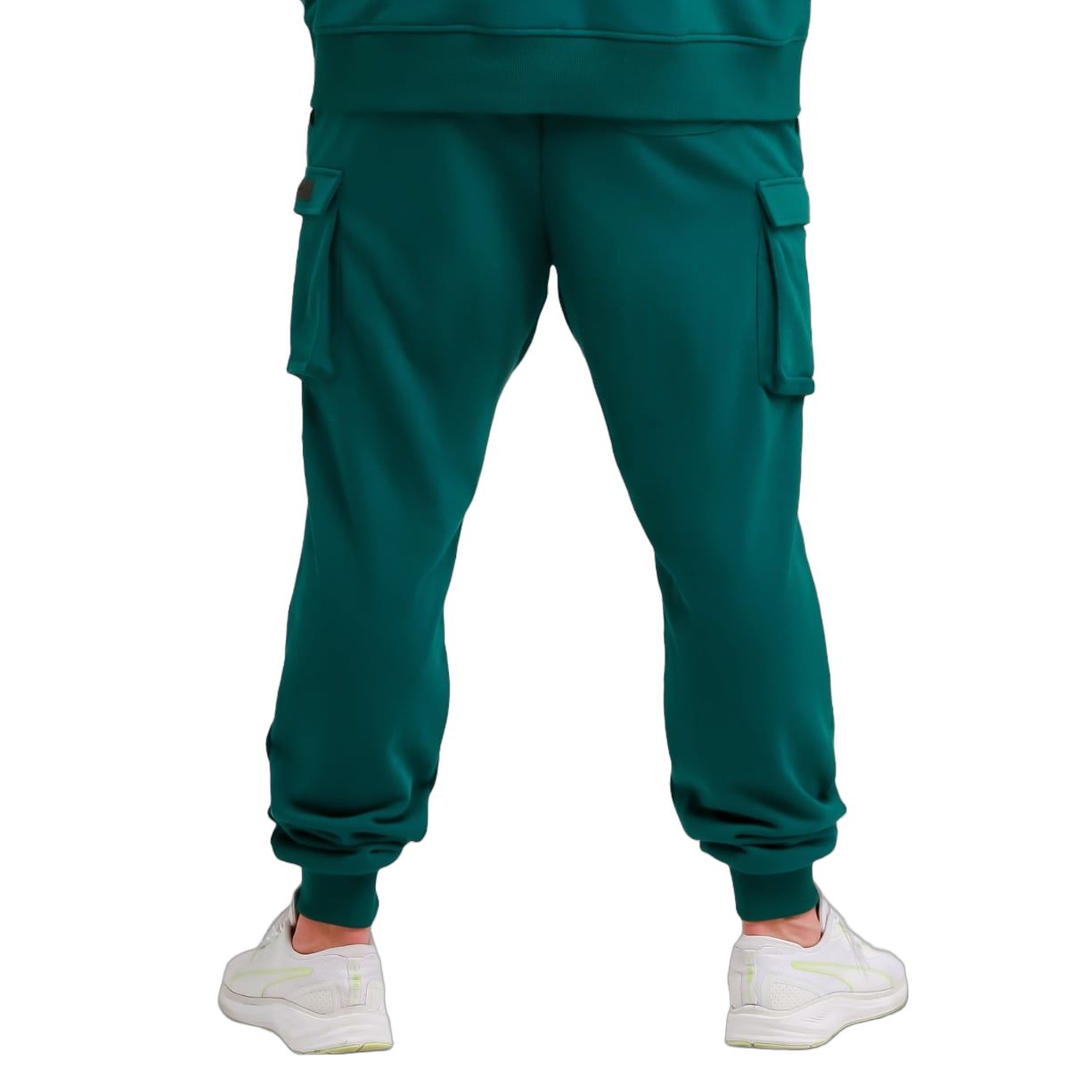 GymBeam Pantaloni sportivi uomo Utility regular cargo verdi con tasche