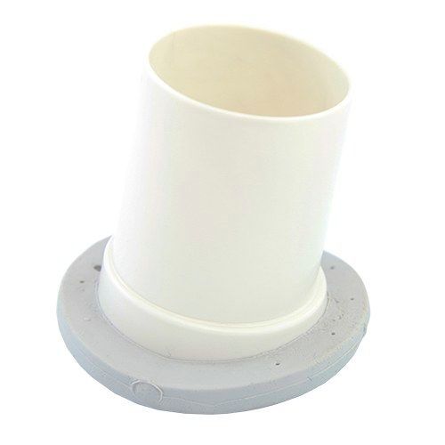 Inserto cilindrico bianco con stelo scanalato e base grigia perforata.