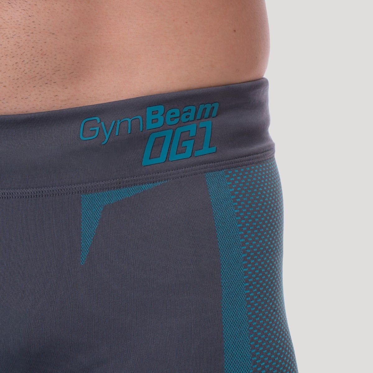 GymBeam Leggings uomo seamless grigi e blu