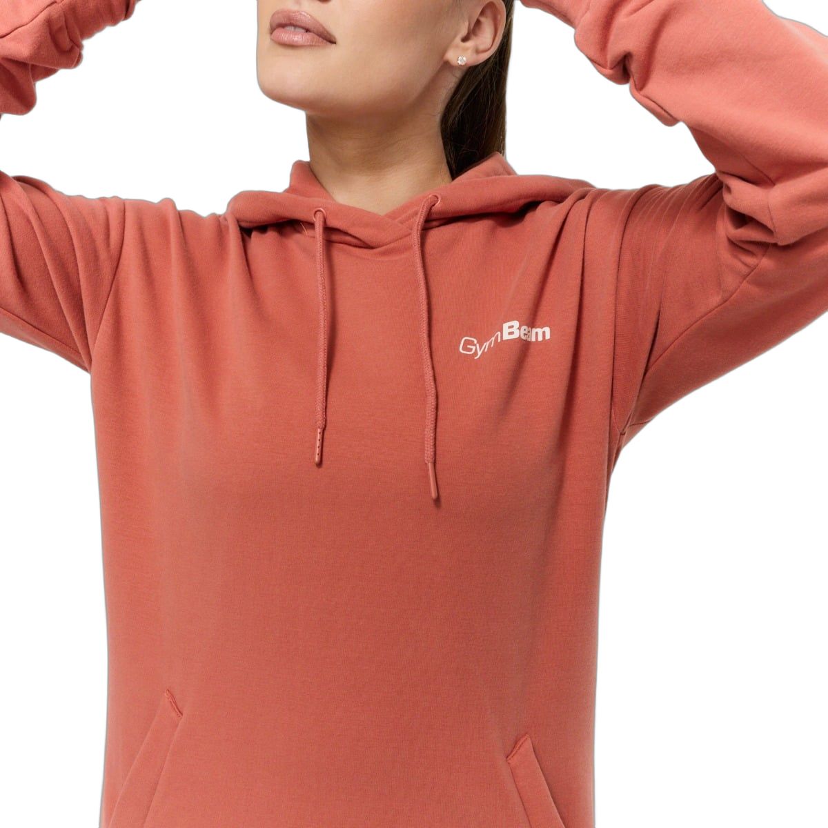 GymBeam Felpa donna lunga con cappuccio Limitless Cinnamon