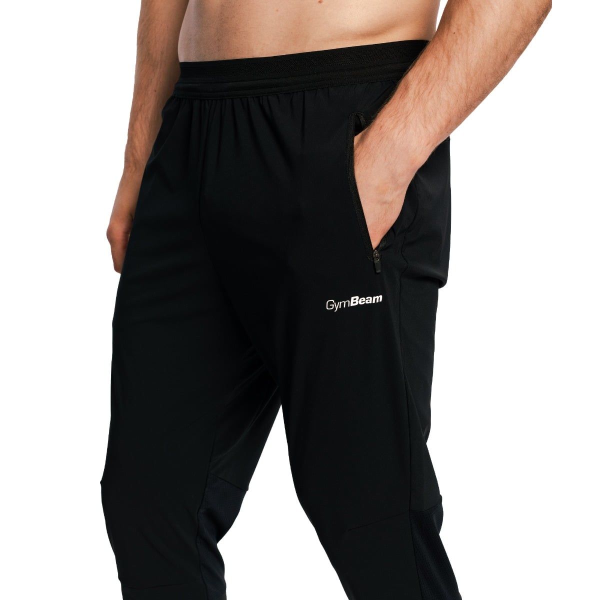 GymBeam Pantaloni uomo Pulse X Running slim nero