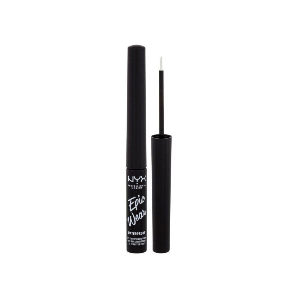 Applicatore di eyeliner nero con scritta "Epic Wear" e "Waterproof".