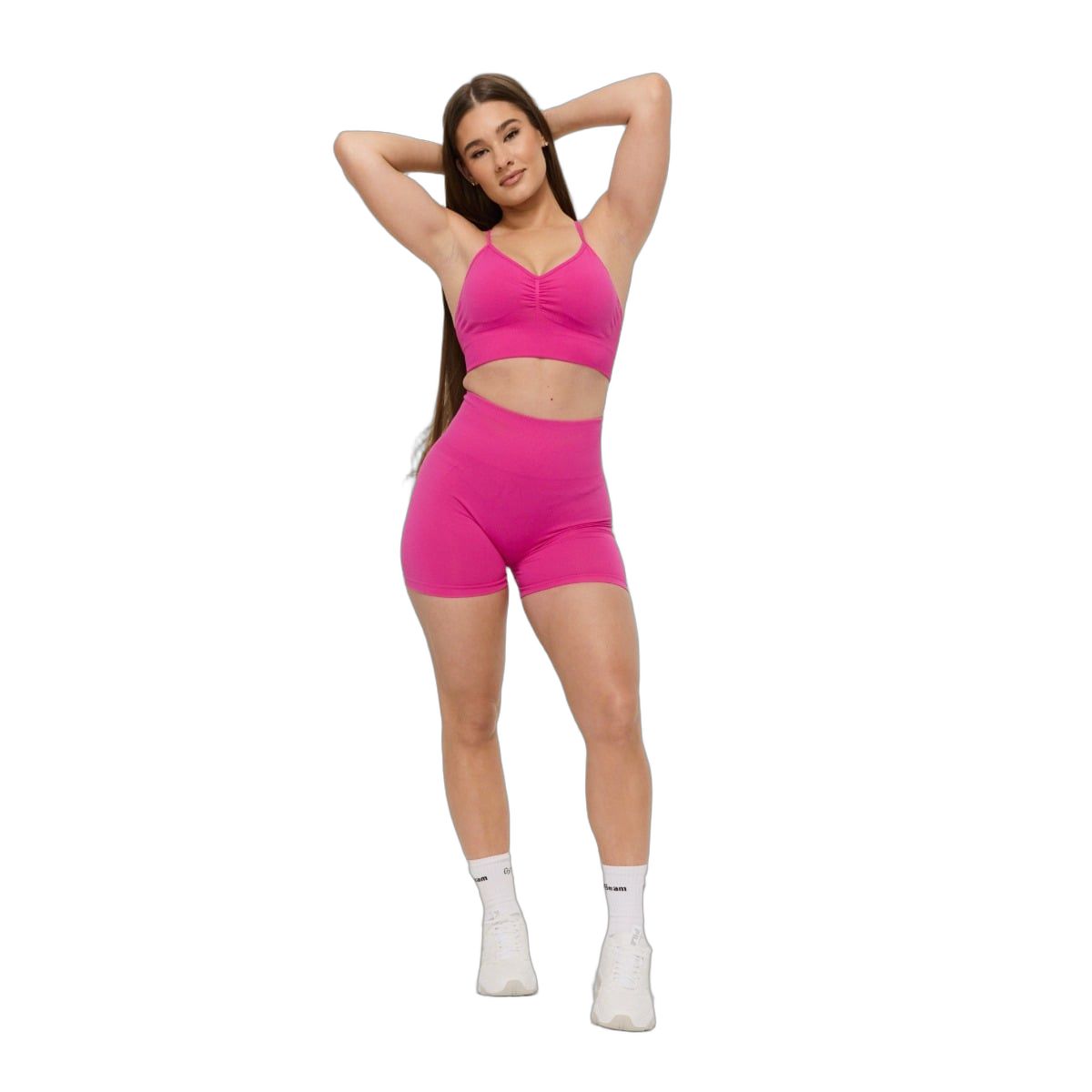 GymBeam Reggiseno sportivo donna Sculpt Seamless senza cuciture rosa