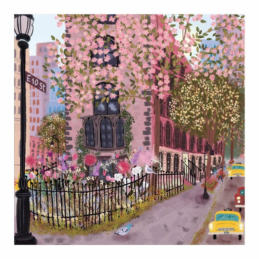 galison Puzzle quadrato Blooming Street 500 pezzi