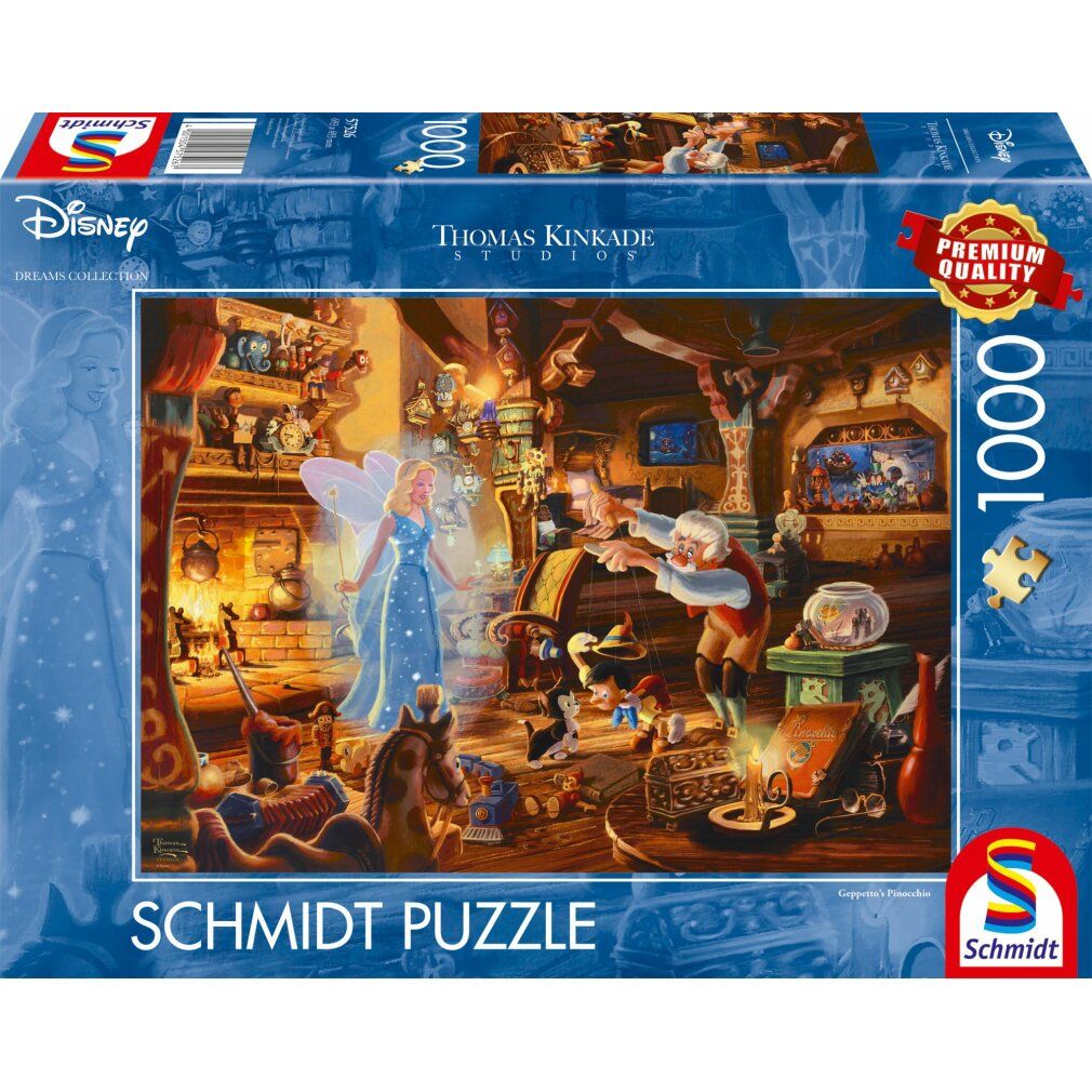 Thomas Kinkade Studios: Collezione Disney Dreams - Pinocchio di Geppetto (1000 pezzi)