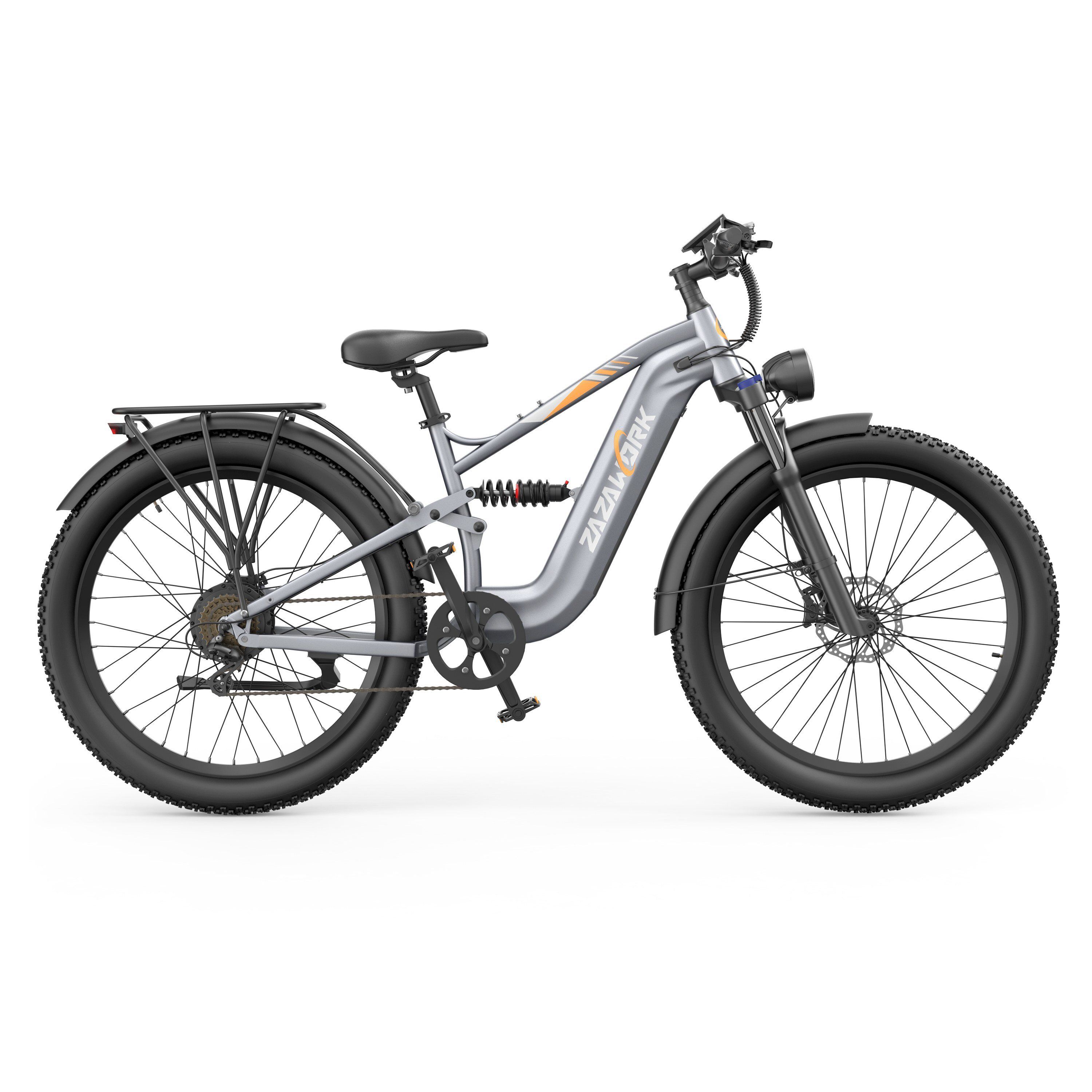 ZAZAWORK CF500 Mountain bike elettrica, batteria da 48 V 20 Ah, autonomia di 90 km
