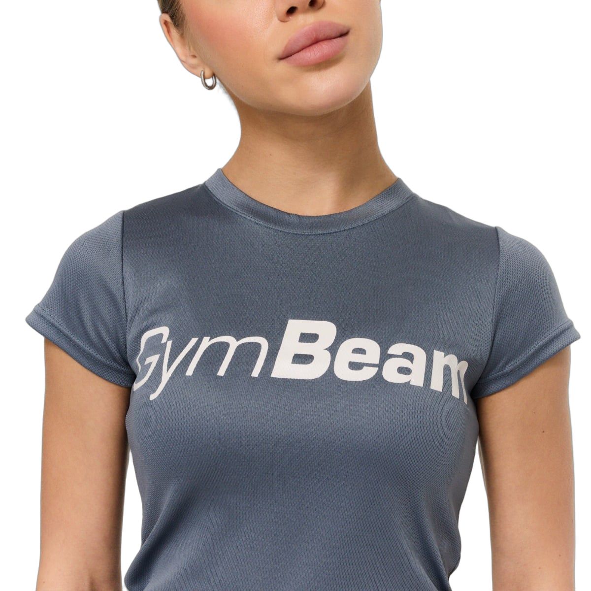 GymBeam T-shirt donna Mesh Essence regular manica corta con collo rotondo Denim Blue