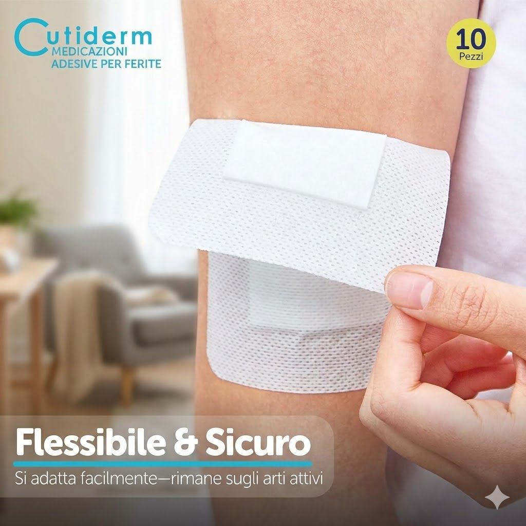 Bendaggio autoadesivo per ferite 10 x 15 cm Cutiderm