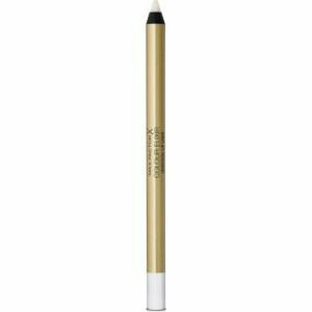 Matita per labbra bianca con astuccio dorato. Scritta: Max Factor Colour Elixir Lipliner.