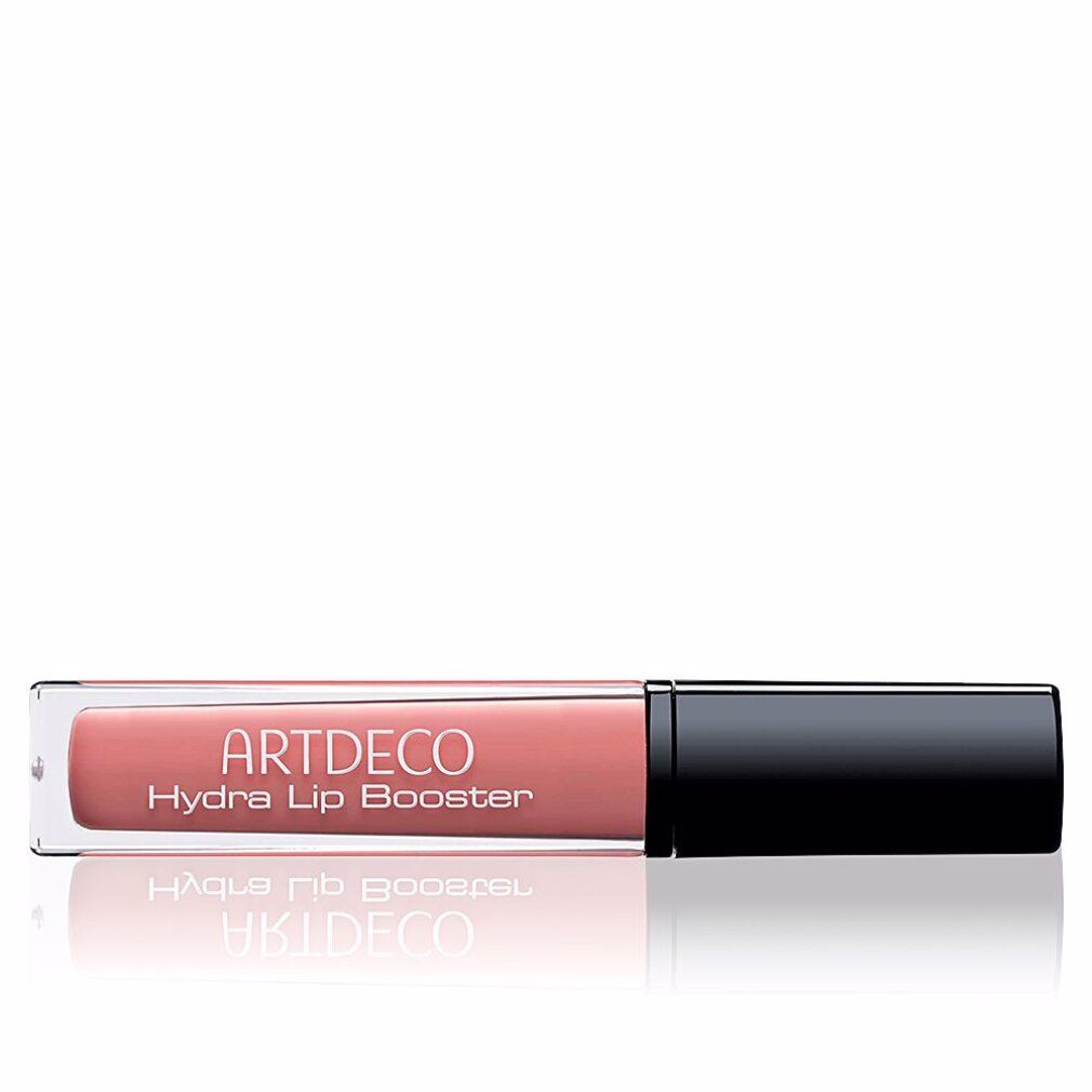 Artdeco Hydra Lip Booster. Lucidalabbra rosa in contenitore trasparente con tappo nero. Scritta: ARTDECO, Hydra Lip Booster.
