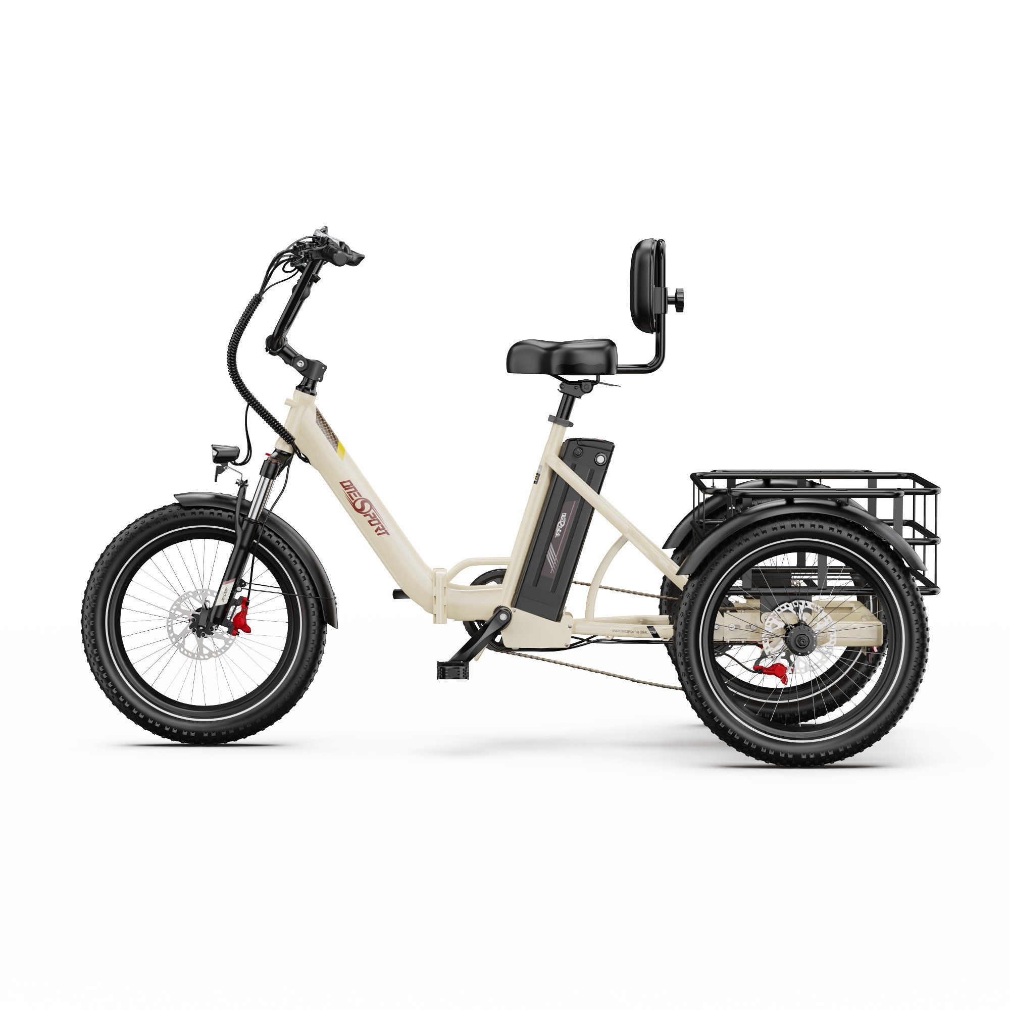 ONESPORT OT30 PRO Triciclo elettrico cargo con motore da 500 W e batteria da 48 V 18 Ah
