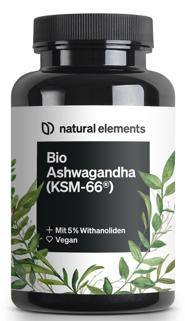Natural Elements Bio Ashwagandha KSM-66 Premium Qualità Bio