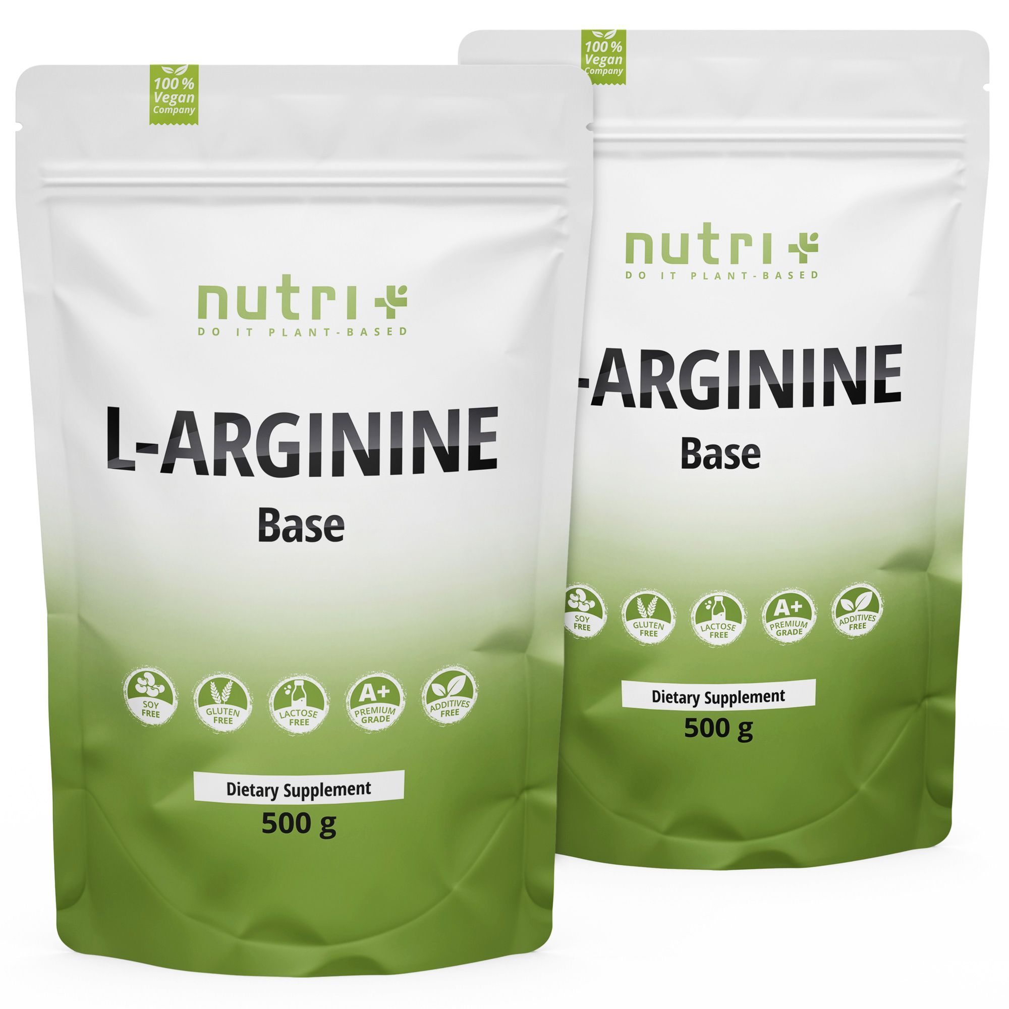 Nutri+ L-Arginina Base Polvere 2x 500g - Aminoacido