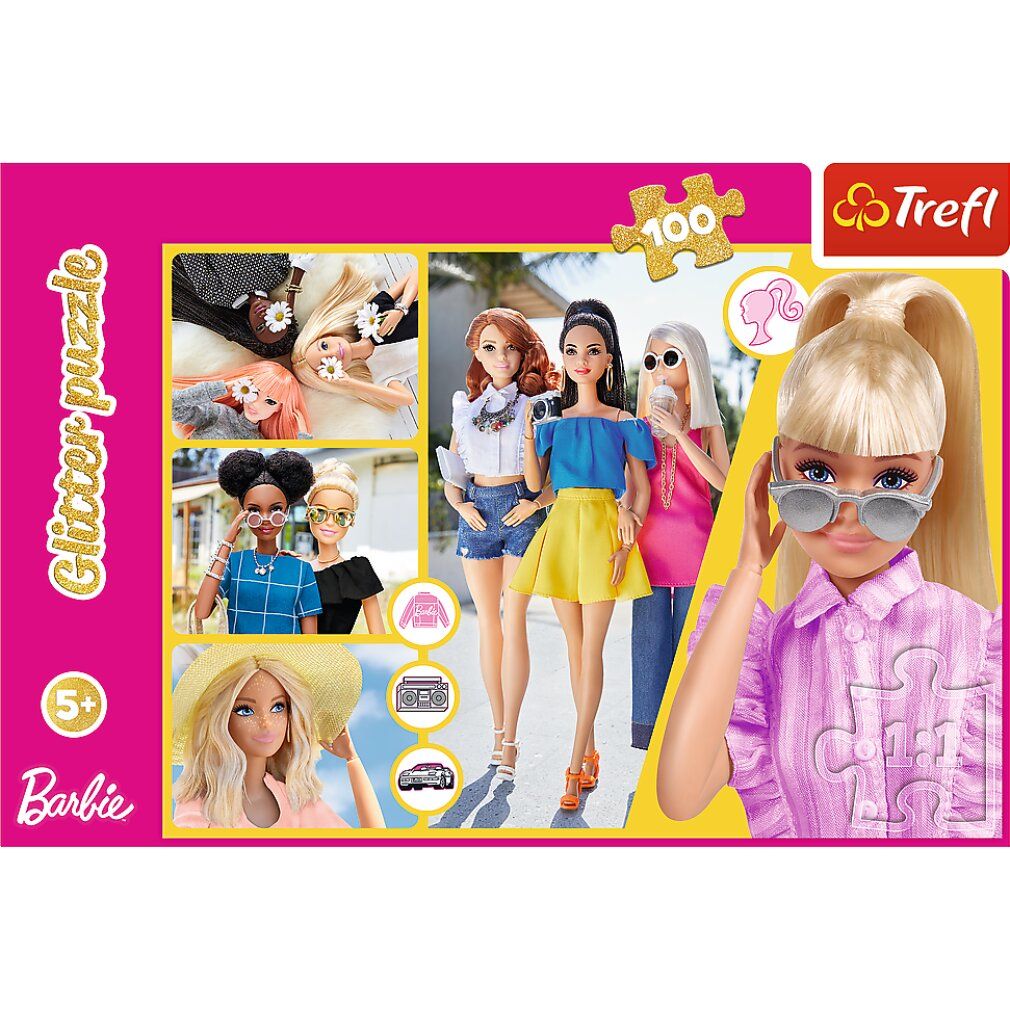 trefl Sparkling Barbie puzzle 100 pezzi