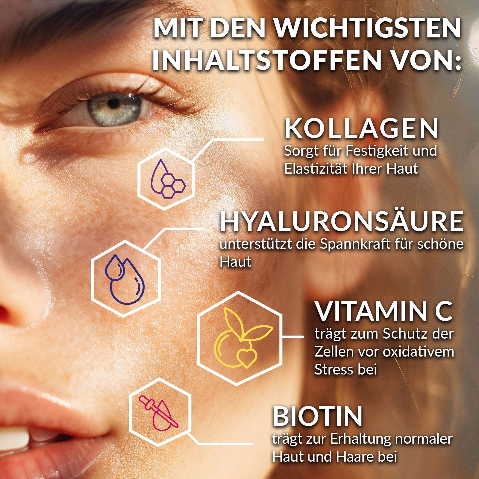 Saint Nutrition® Capsule di collagene e ialurone con vitamina C